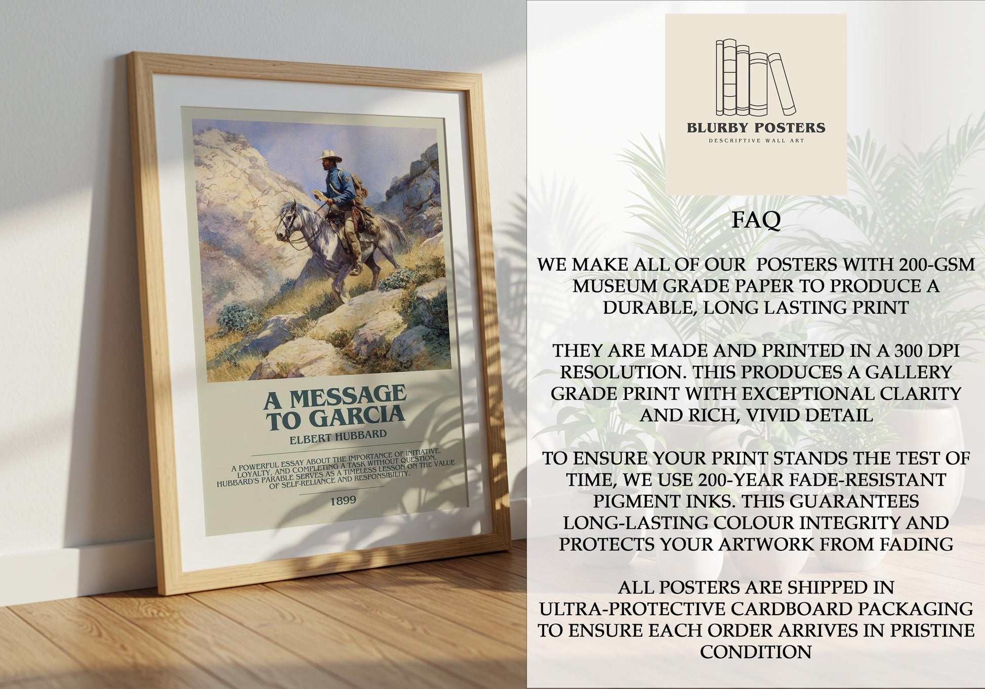 A Message To Garcia by Elbert Hubbard | Descriptive Book Poster | Modern