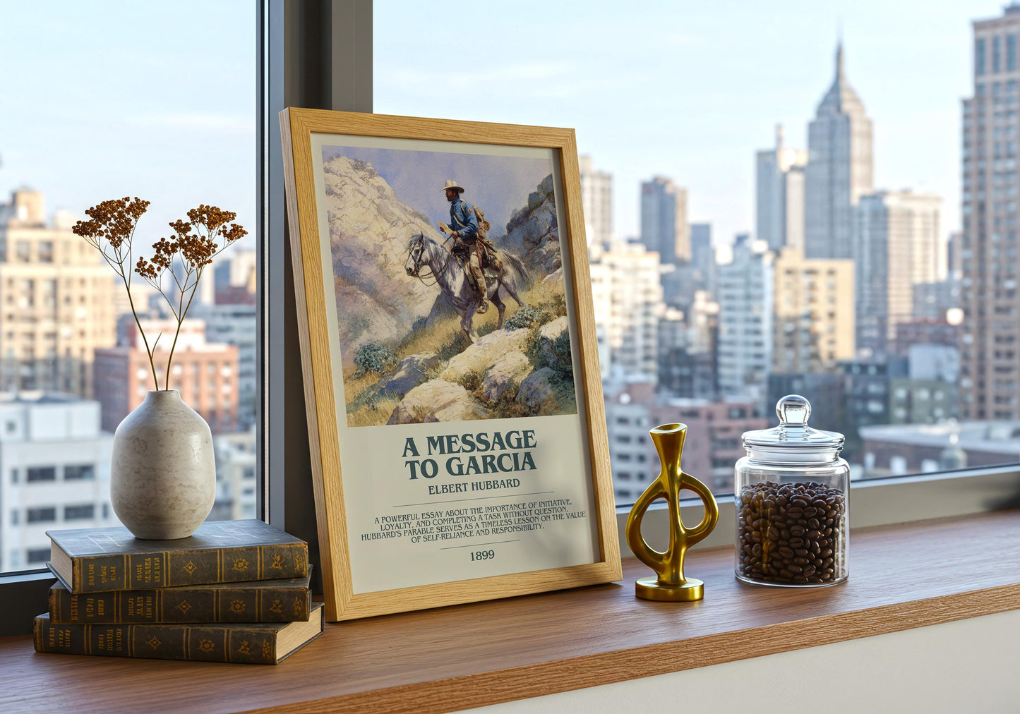 A Message To Garcia by Elbert Hubbard | Descriptive Book Poster | Modern