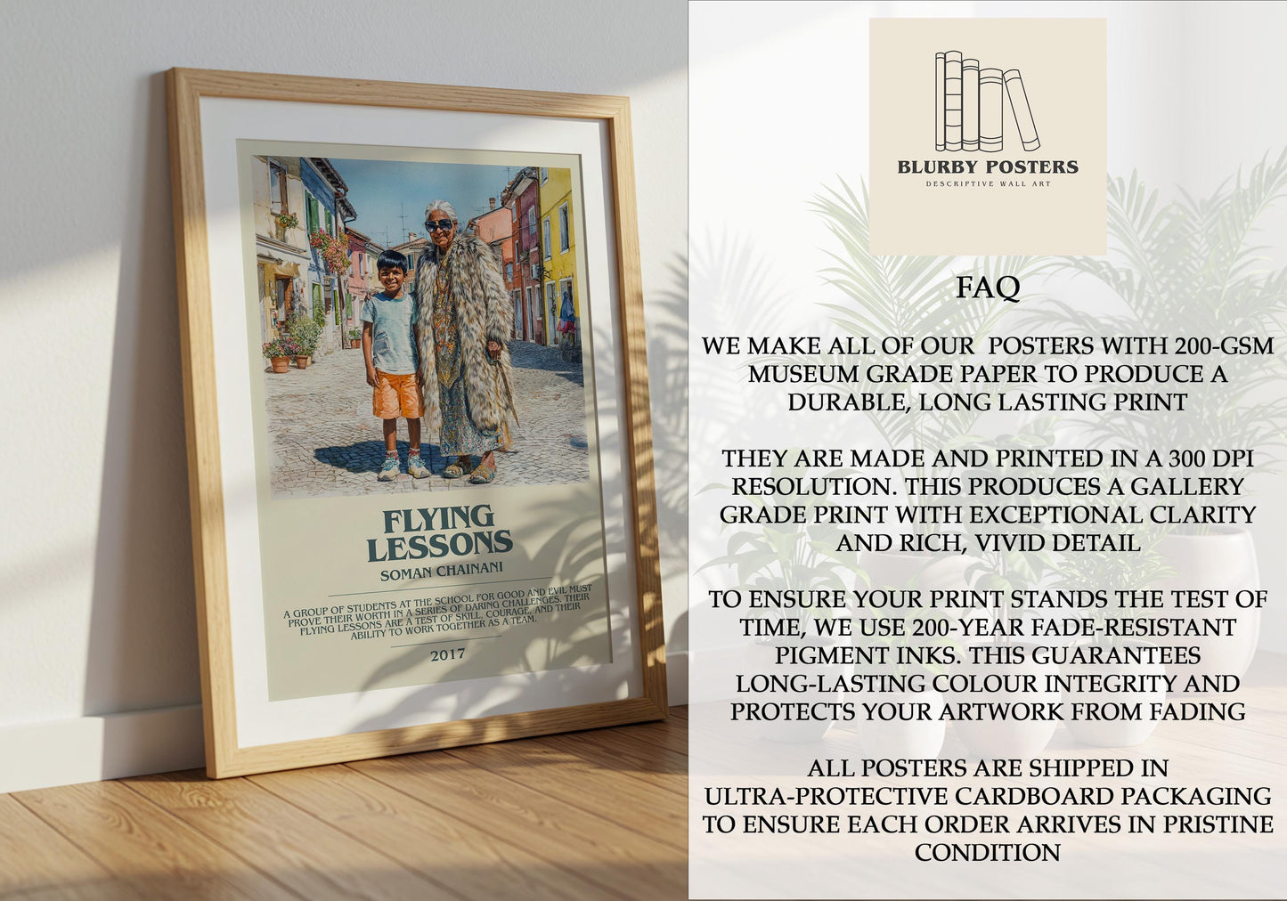 Flying Lessons by Soman Chainani | Descriptive Book Poster | Modern