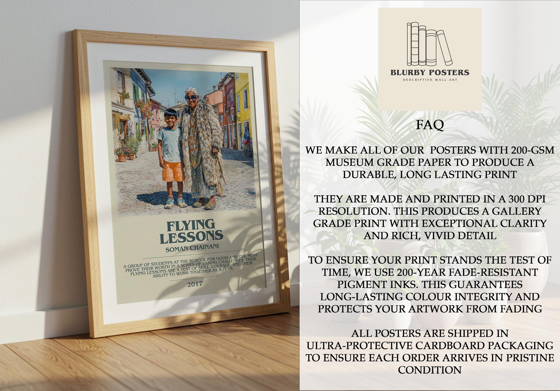 Flying Lessons by Soman Chainani | Descriptive Book Poster | Modern