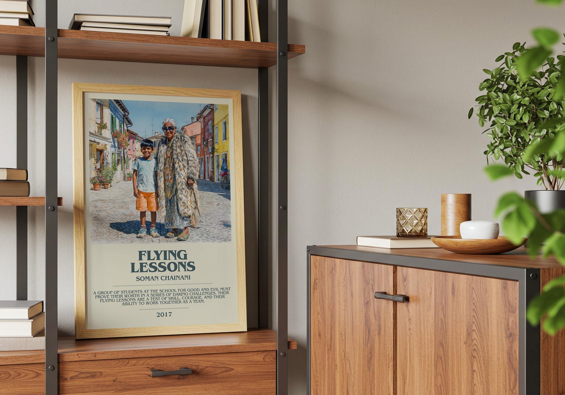 Flying Lessons by Soman Chainani | Descriptive Book Poster | Modern