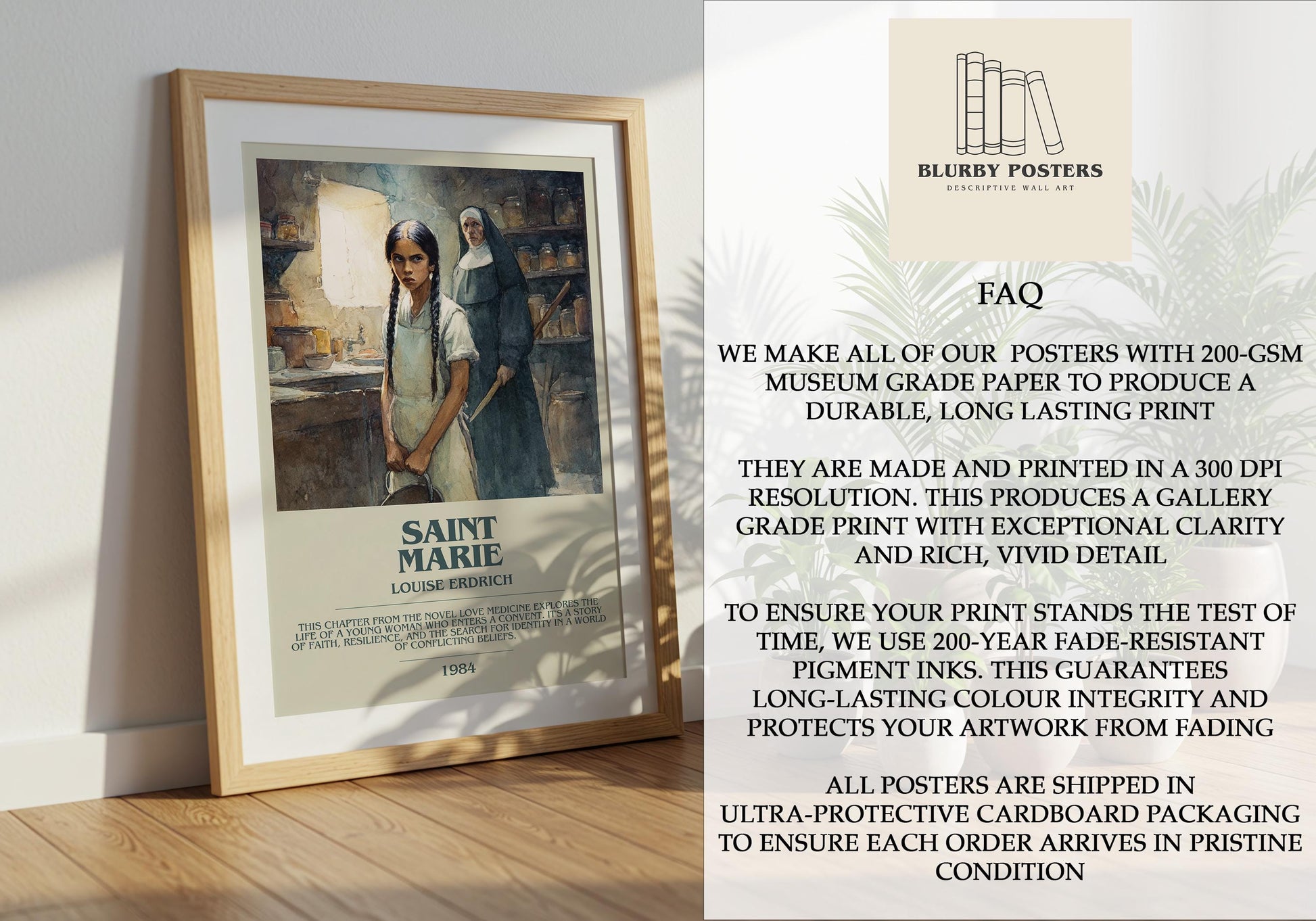 Saint Marie by Louise Erdrich | Descriptive Book Poster | Modern