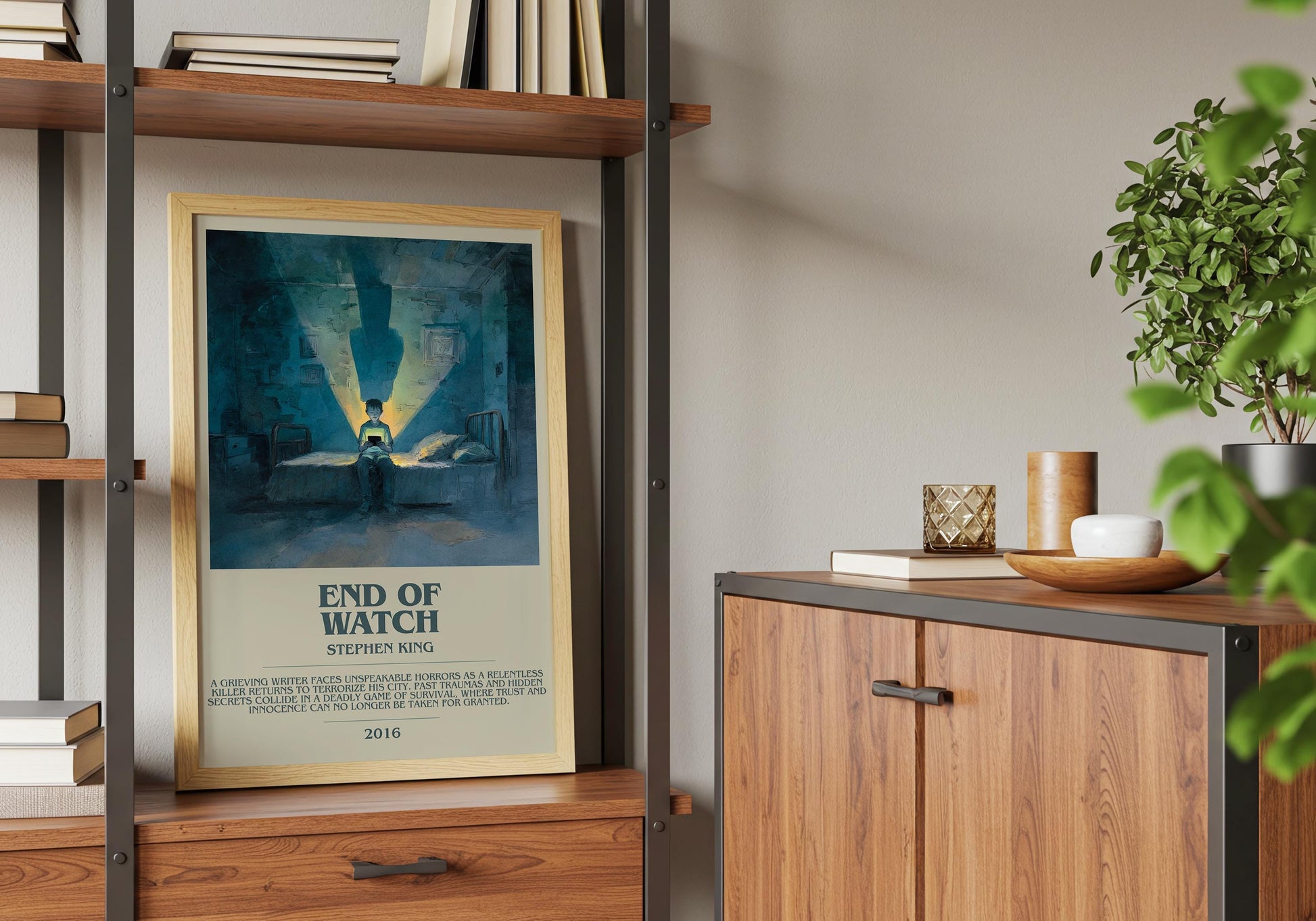 End Of Watch by Stephen King | Descriptive Book Poster | Modern