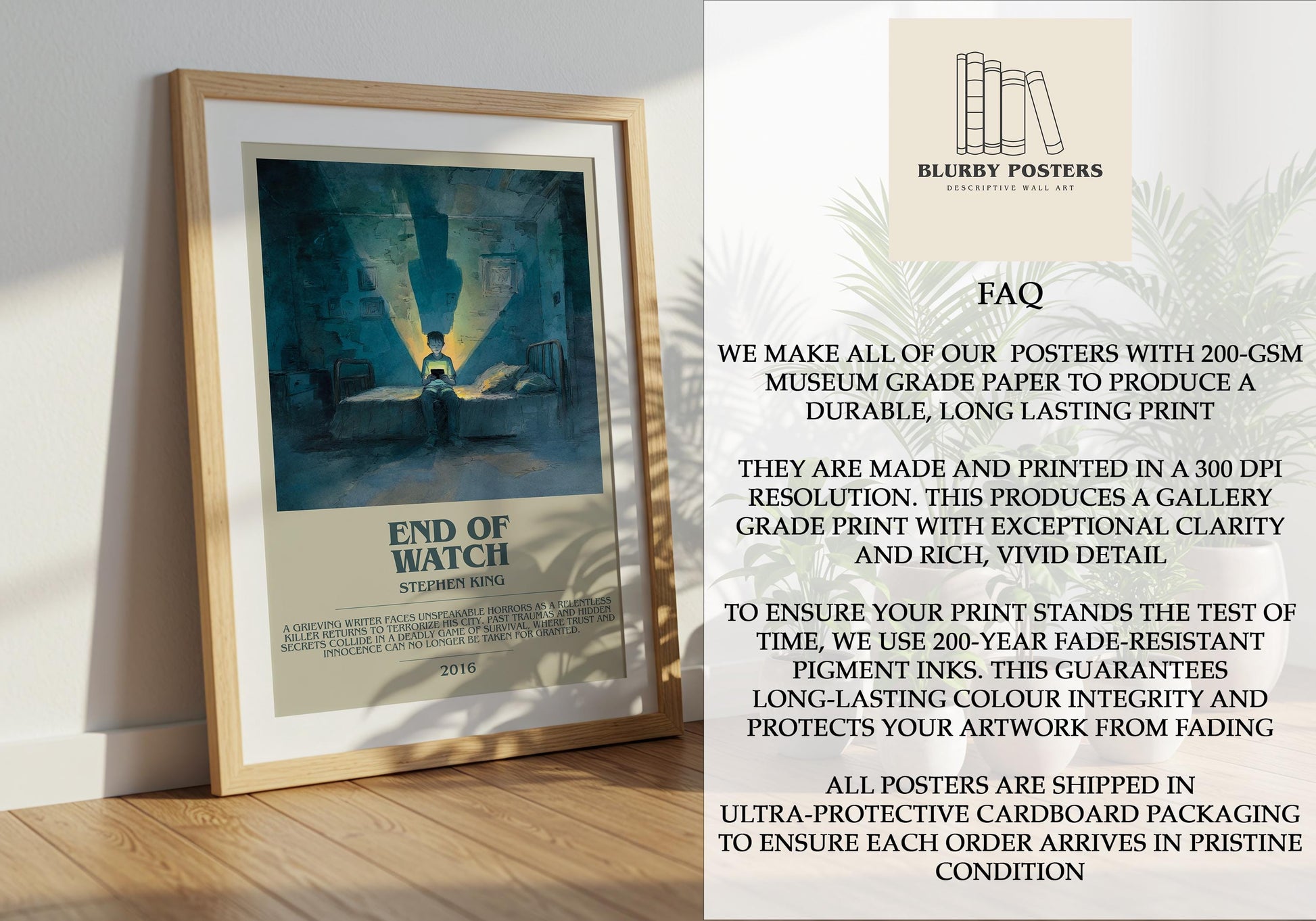 End Of Watch by Stephen King | Descriptive Book Poster | Modern