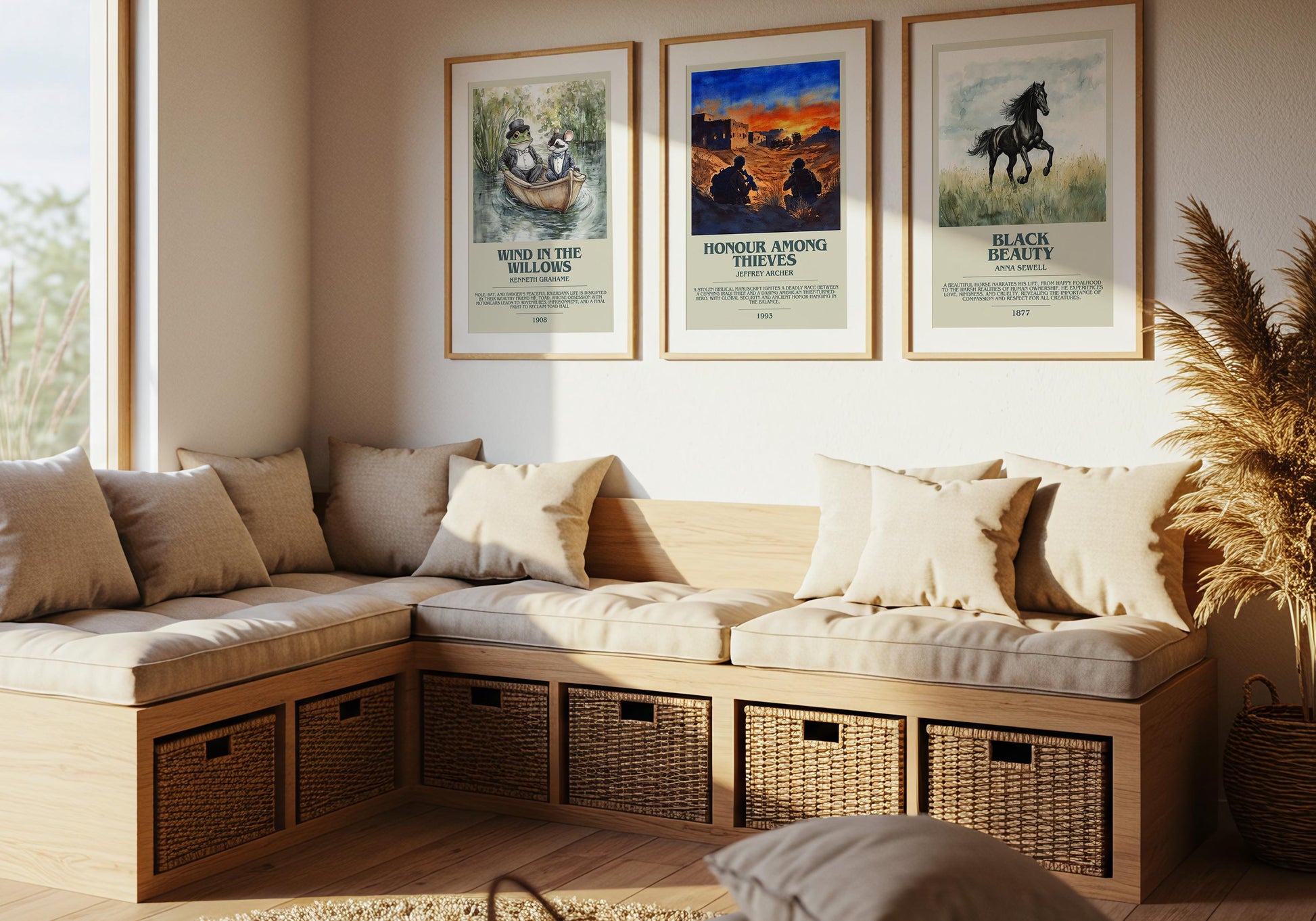 Honour Among Thieves by Jeffrey Archer Descriptive Poster Print. Free Delivery Wall Art Author & Blurb Book Artwork Novel