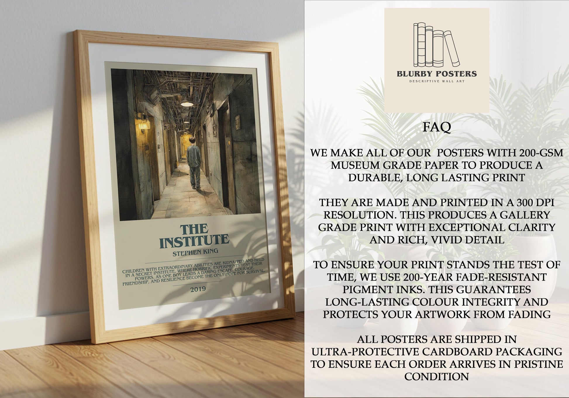 The Institute by Stephen King | Descriptive Book Poster | Modern