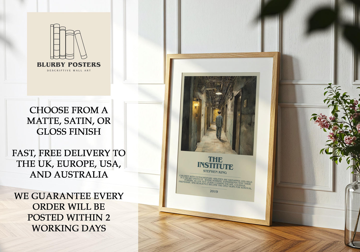 The Institute by Stephen King | Descriptive Book Poster | Modern