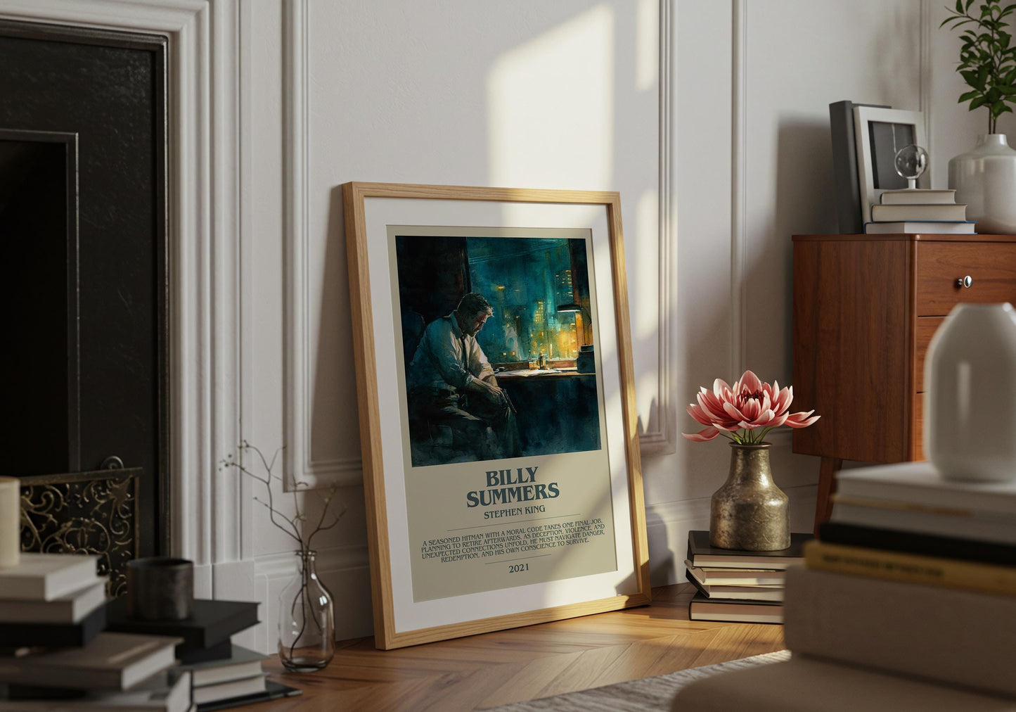 Billy Summers by Stephen King | Descriptive Book Poster | Modern