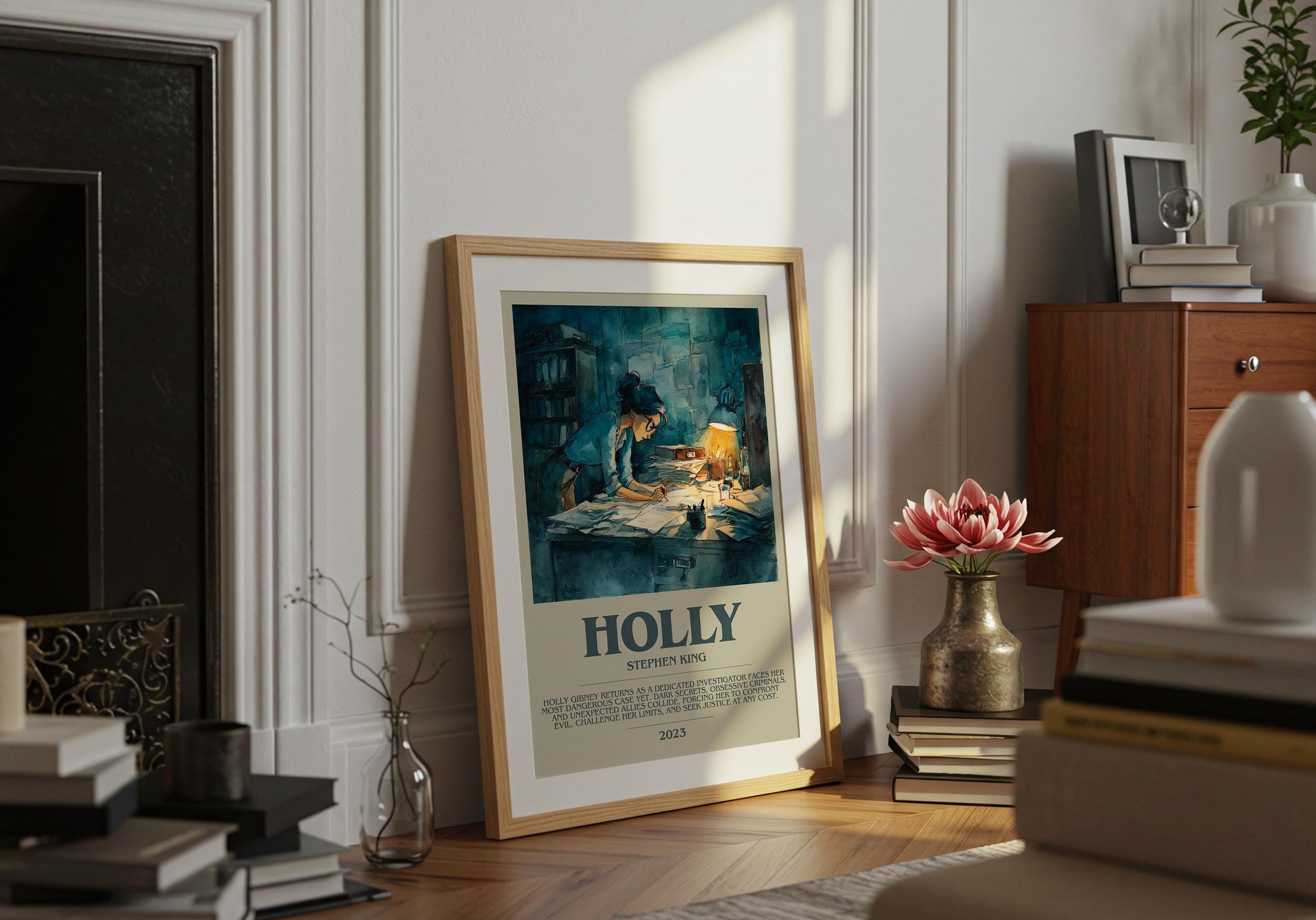 Holly by Stephen King | Descriptive Book Poster | Modern