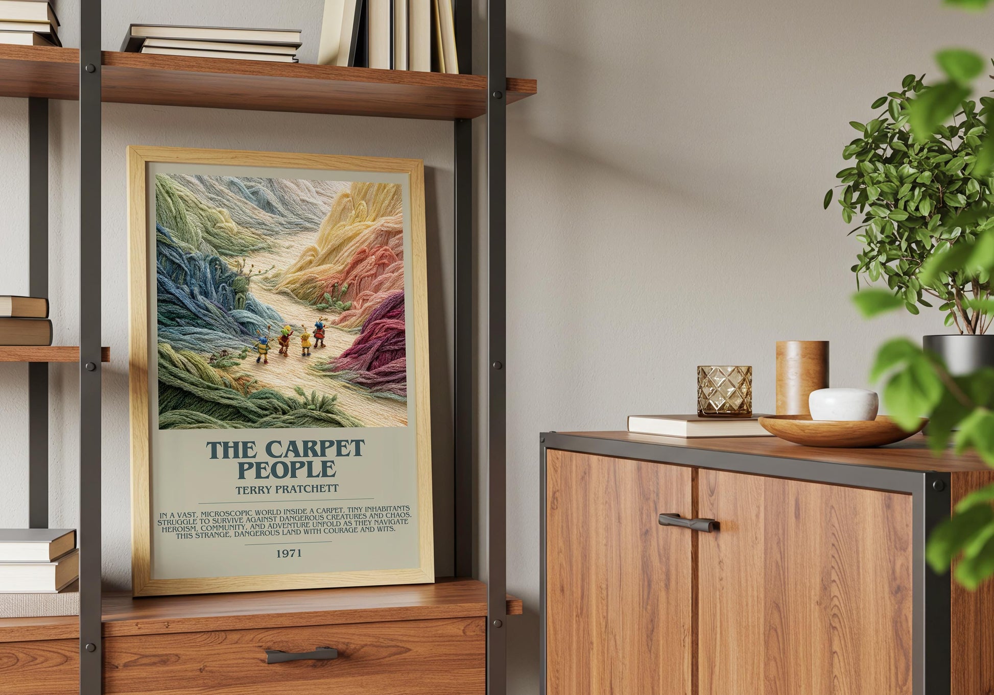 The Carpet People by Terry Pratchett | Descriptive Book Poster | Modern