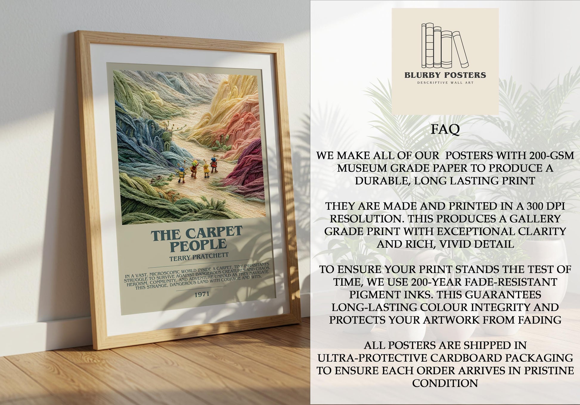 The Carpet People by Terry Pratchett | Descriptive Book Poster | Modern