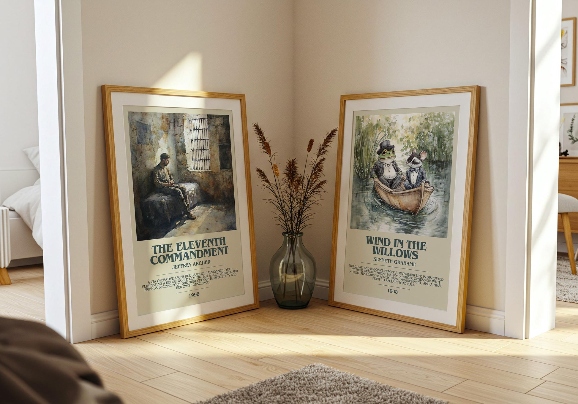 The Eleventh Commandment by Jeffrey Archer Descriptive Poster Print. Free Delivery Wall Art Author & Blurb Book Artwork Novel