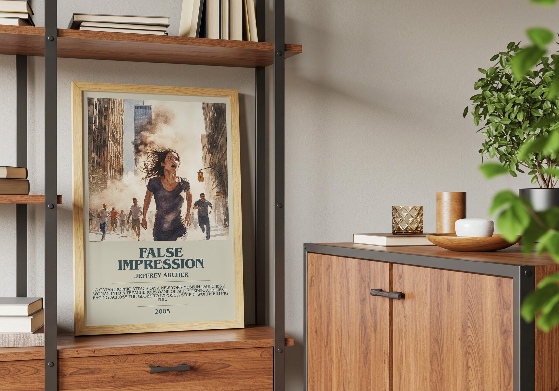 False Impression by Jeffrey Archer | Descriptive Book Poster | Modern