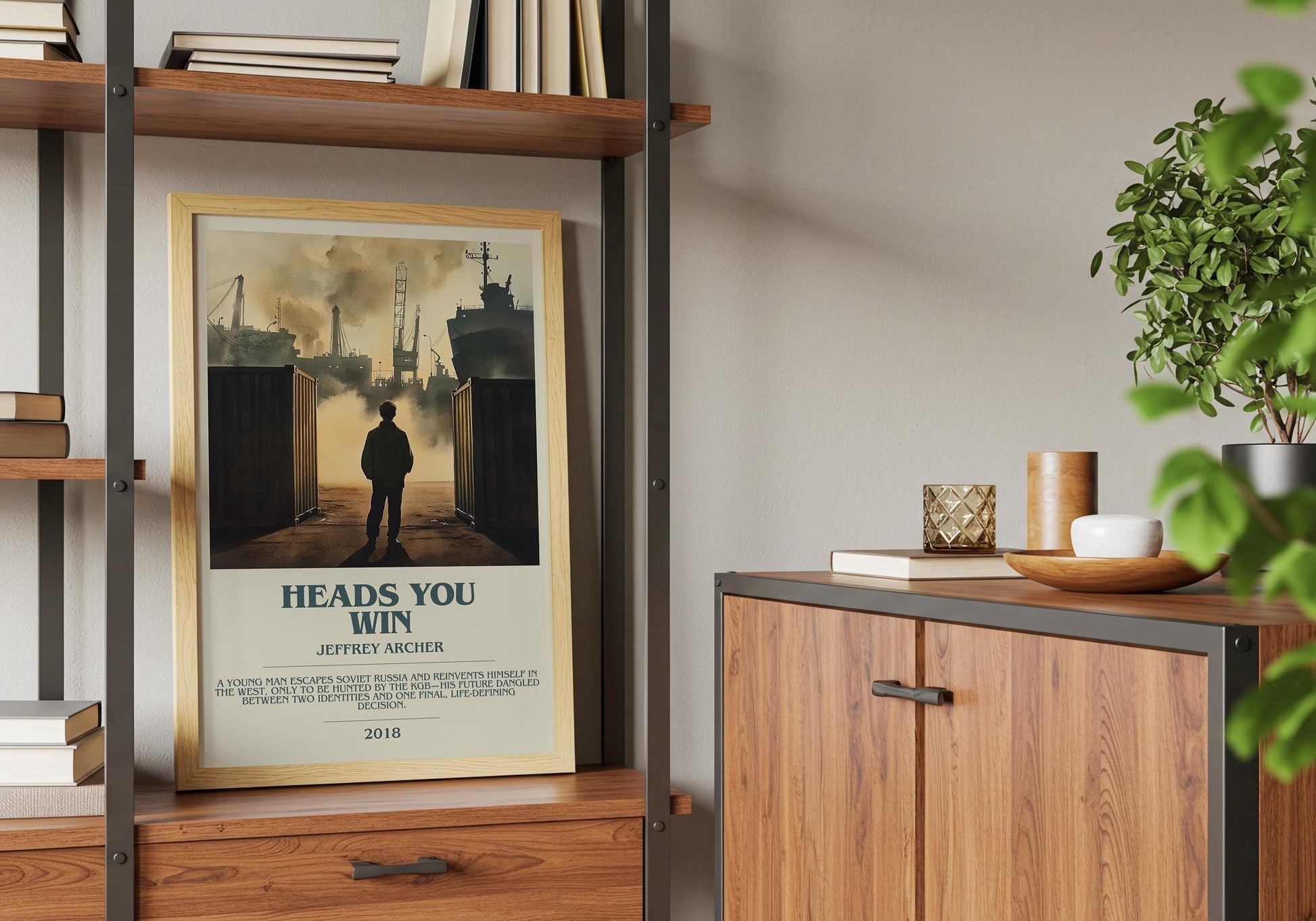 Heads You Win by Jeffrey Archer | Descriptive Book Poster | Modern