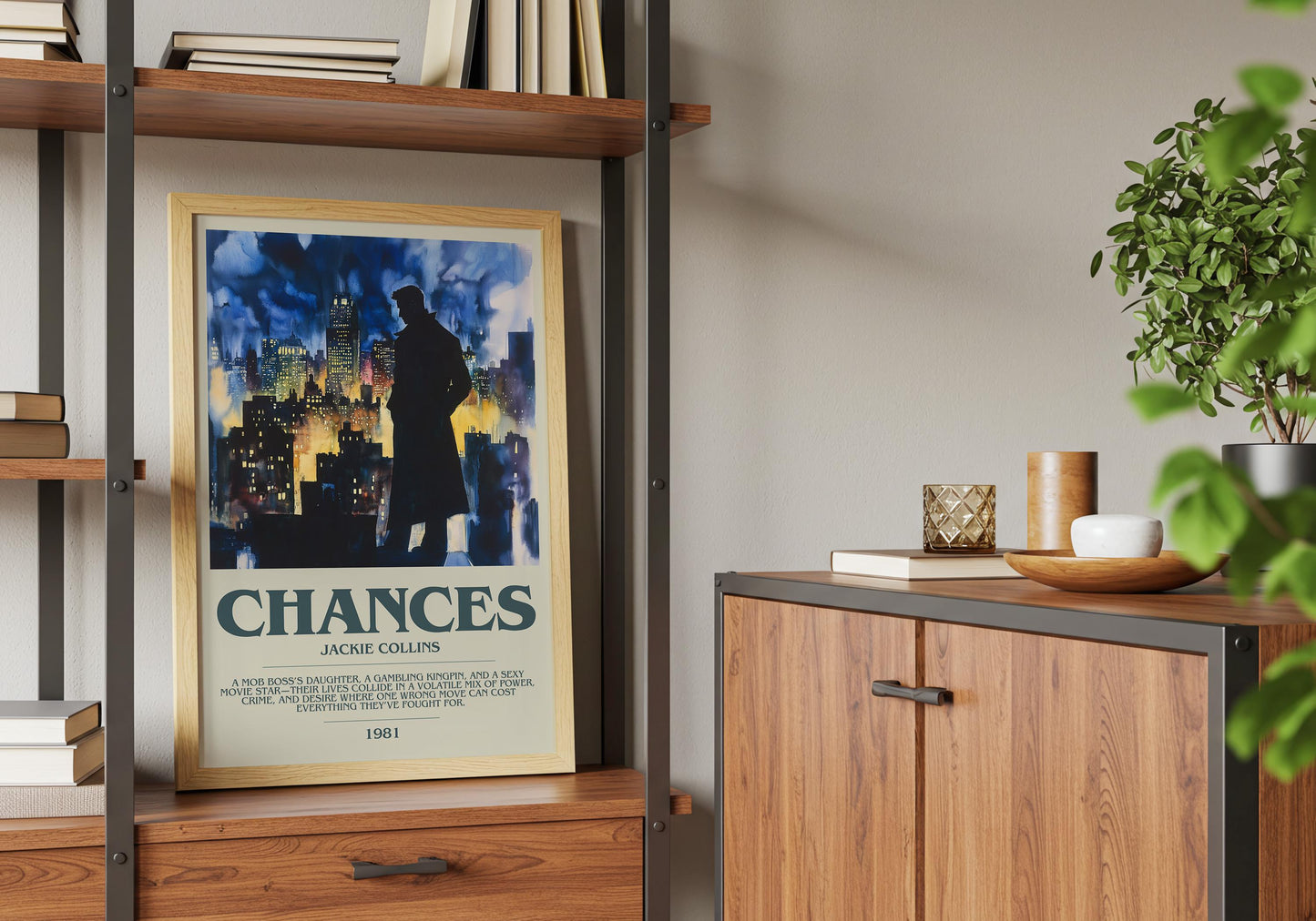 Chances by Jackie Collins | Descriptive Book Poster | Modern