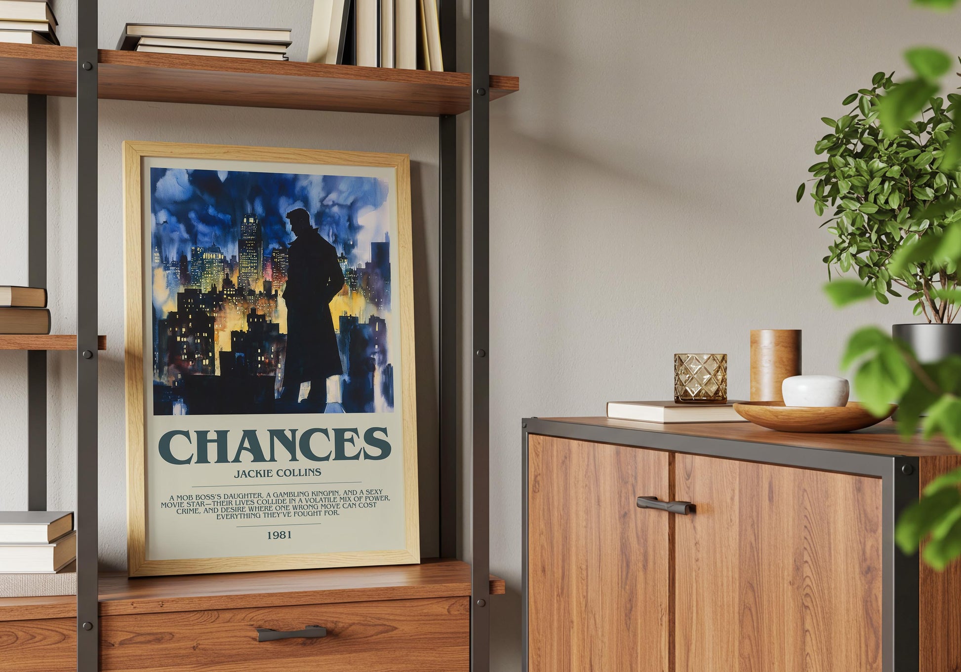 Chances by Jackie Collins | Descriptive Book Poster | Modern