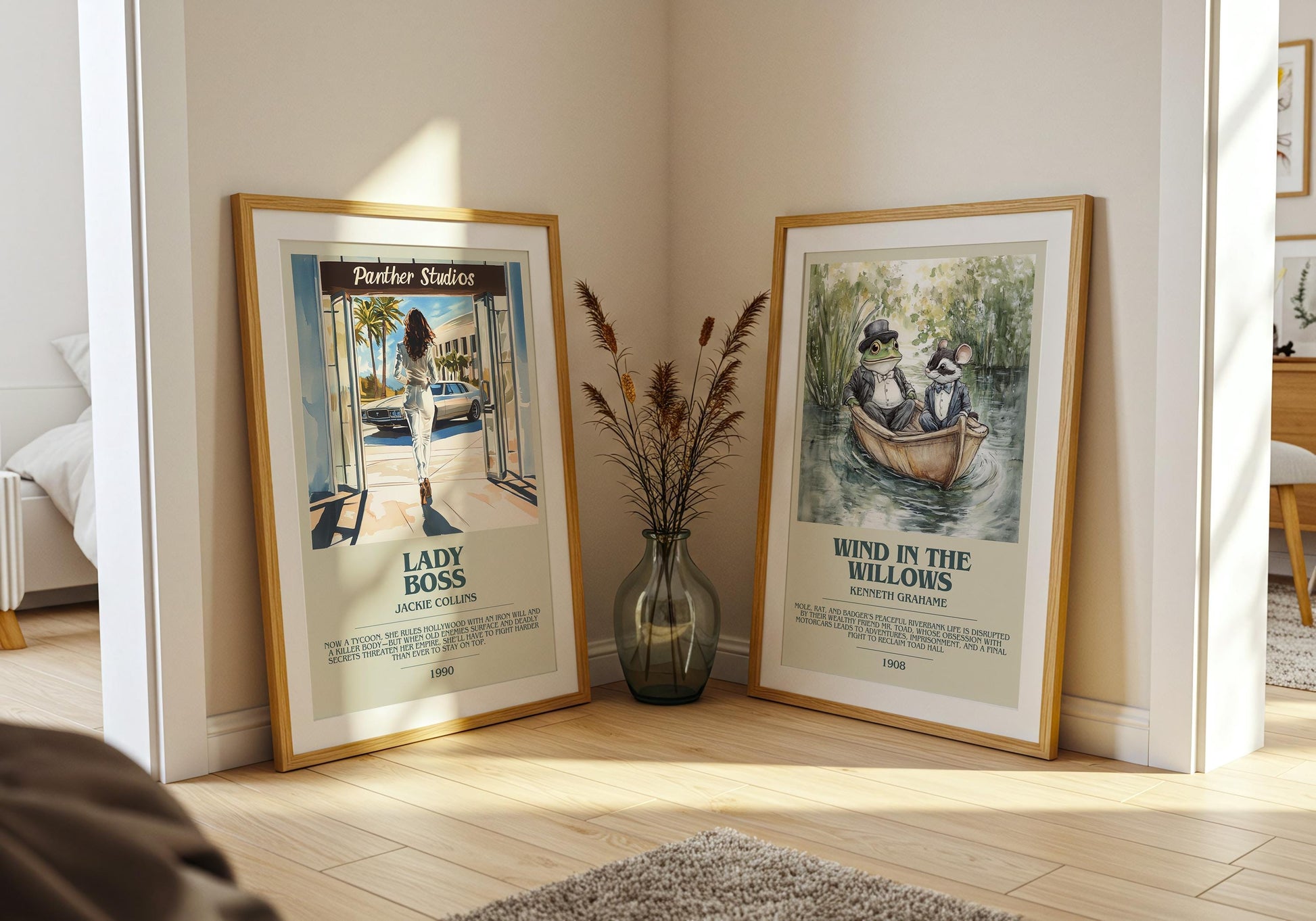 Lady Boss by Jackie Collins Descriptive Poster Print. Free Delivery Wall Art Author & Blurb Book Artwork Novel