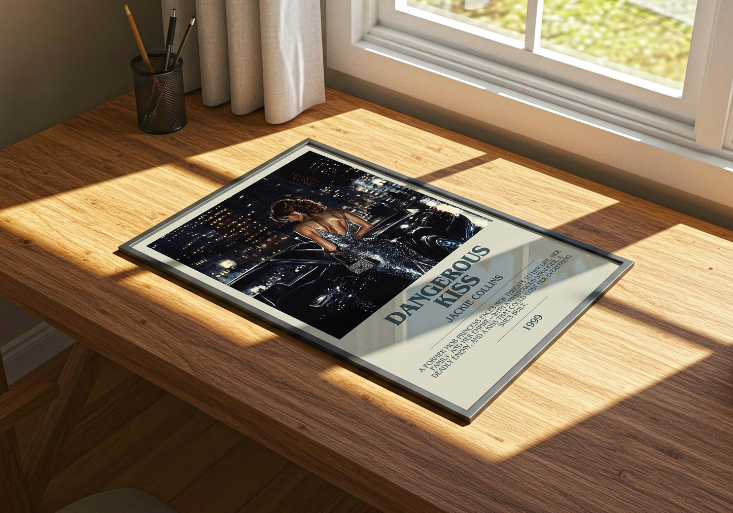 Dangerous Kiss by Jackie Collins | Descriptive Book Poster | Modern