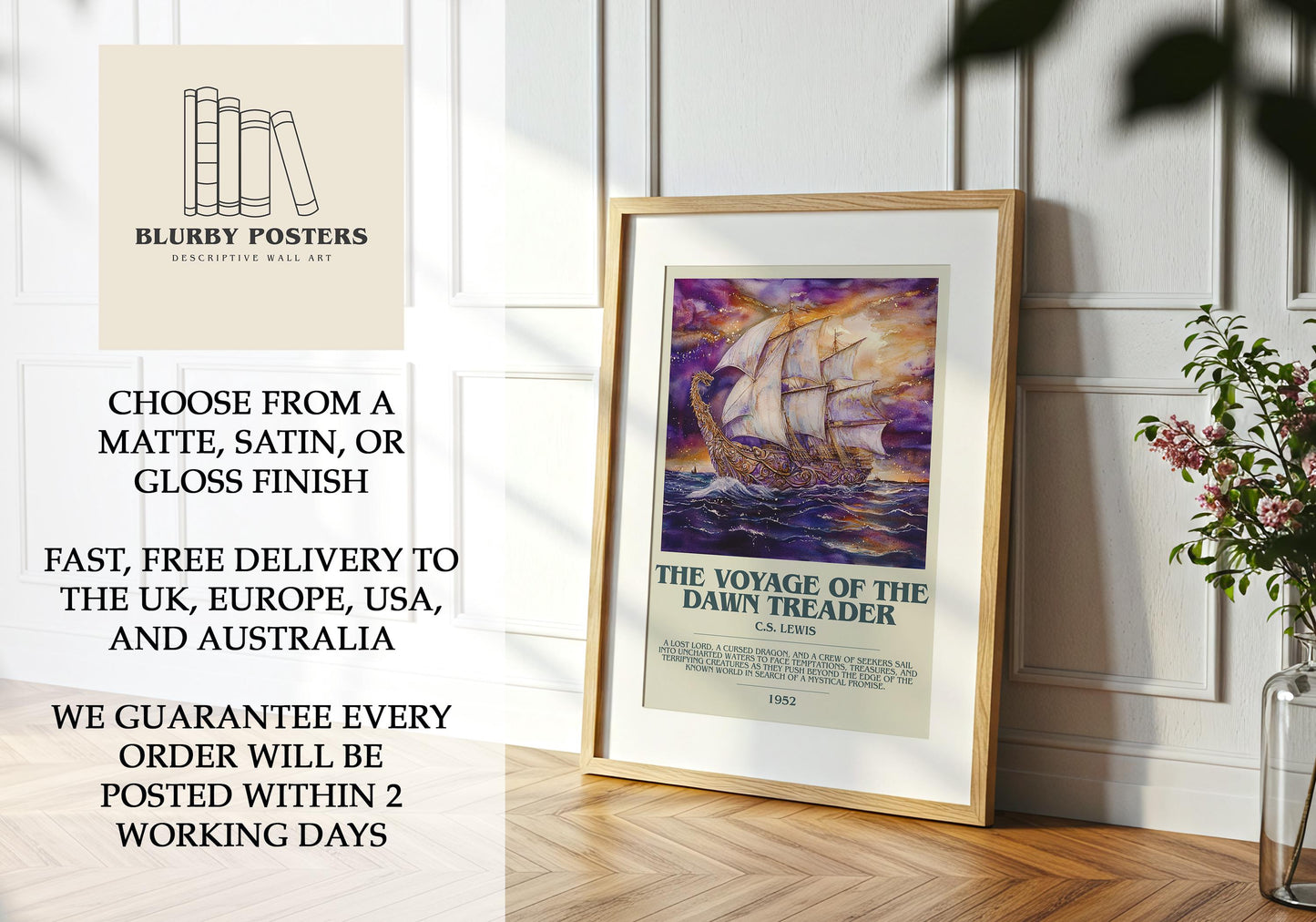Voyage Of The Dawn Treader by C.S. Lewis | Descriptive Book Poster | Modern