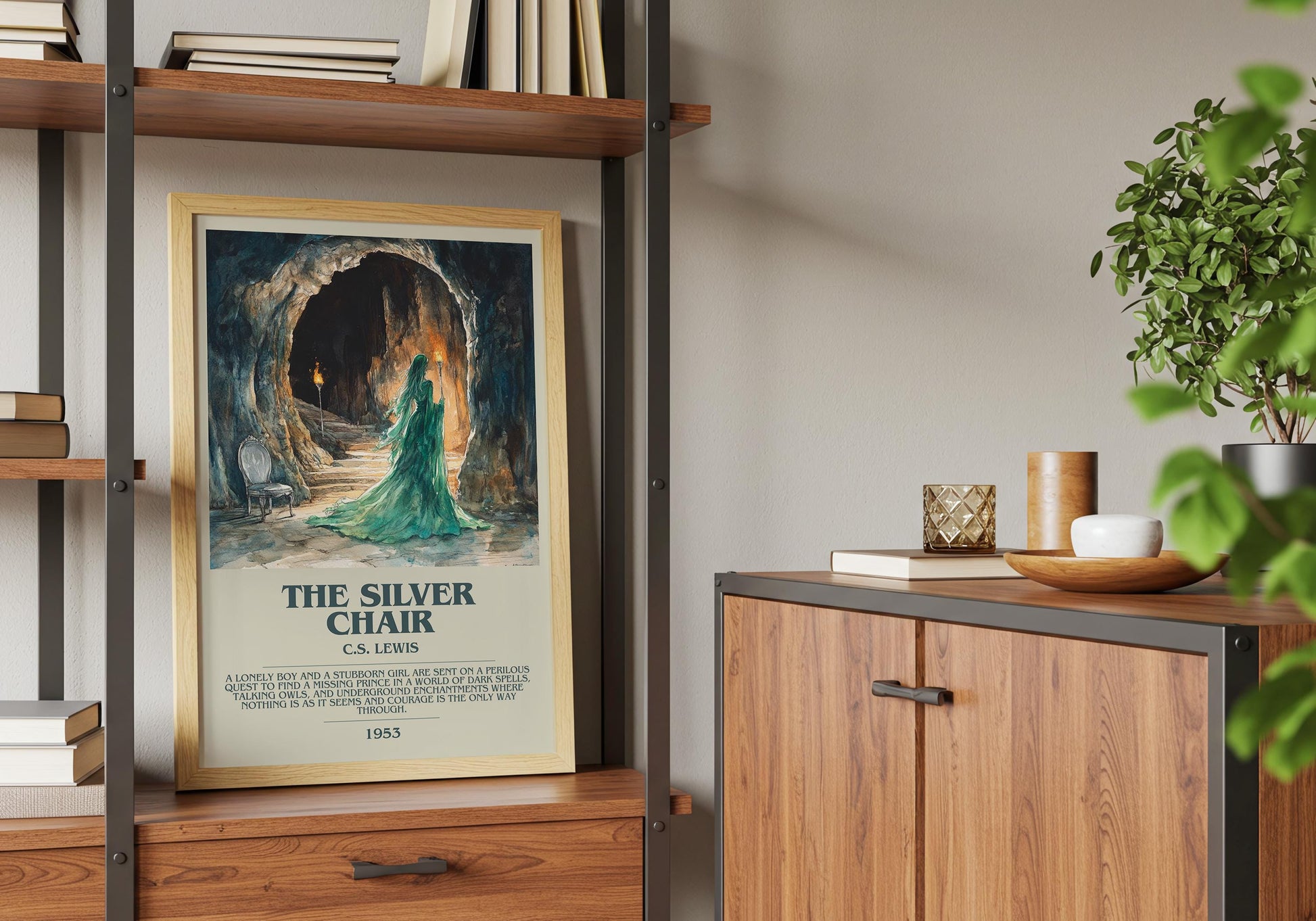 The Silver Chair by C.S. Lewis | Descriptive Book Poster | Modern