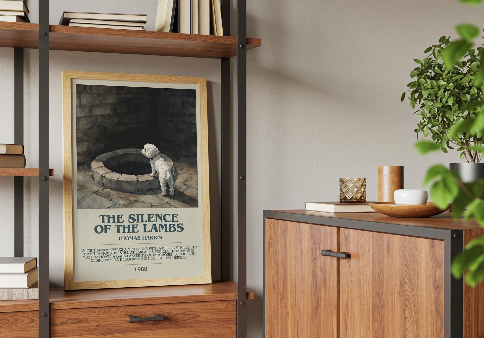 The Silence Of The Lambs by Thomas Harris | Descriptive Book Poster | Modern