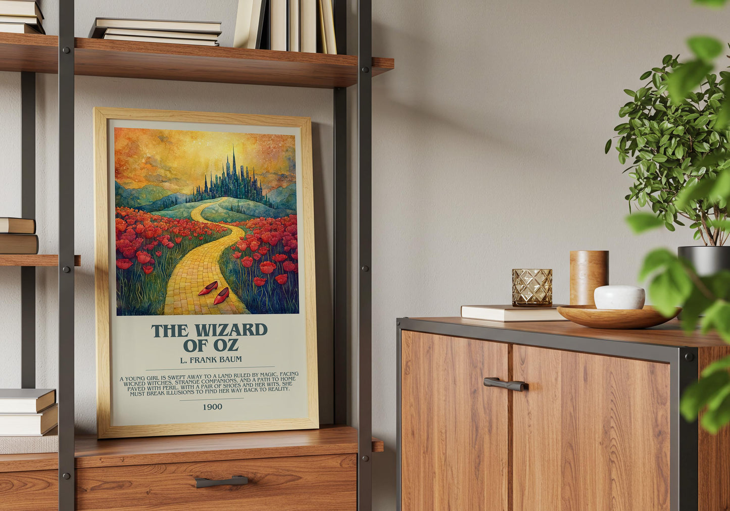 Wizard Of Oz by L. Frank Baum | Descriptive Book Poster | Modern