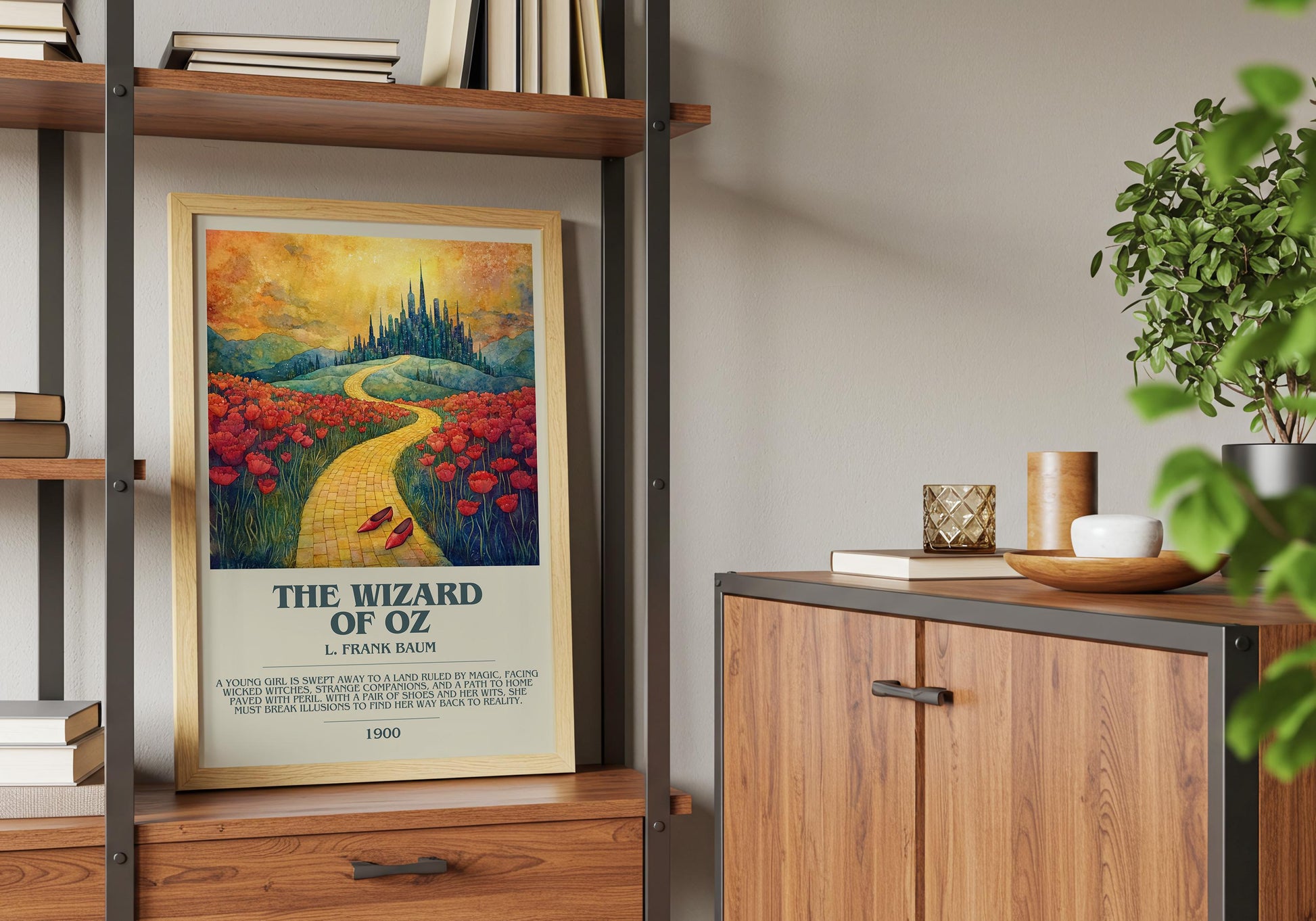 Wizard Of Oz by L. Frank Baum | Descriptive Book Poster | Modern
