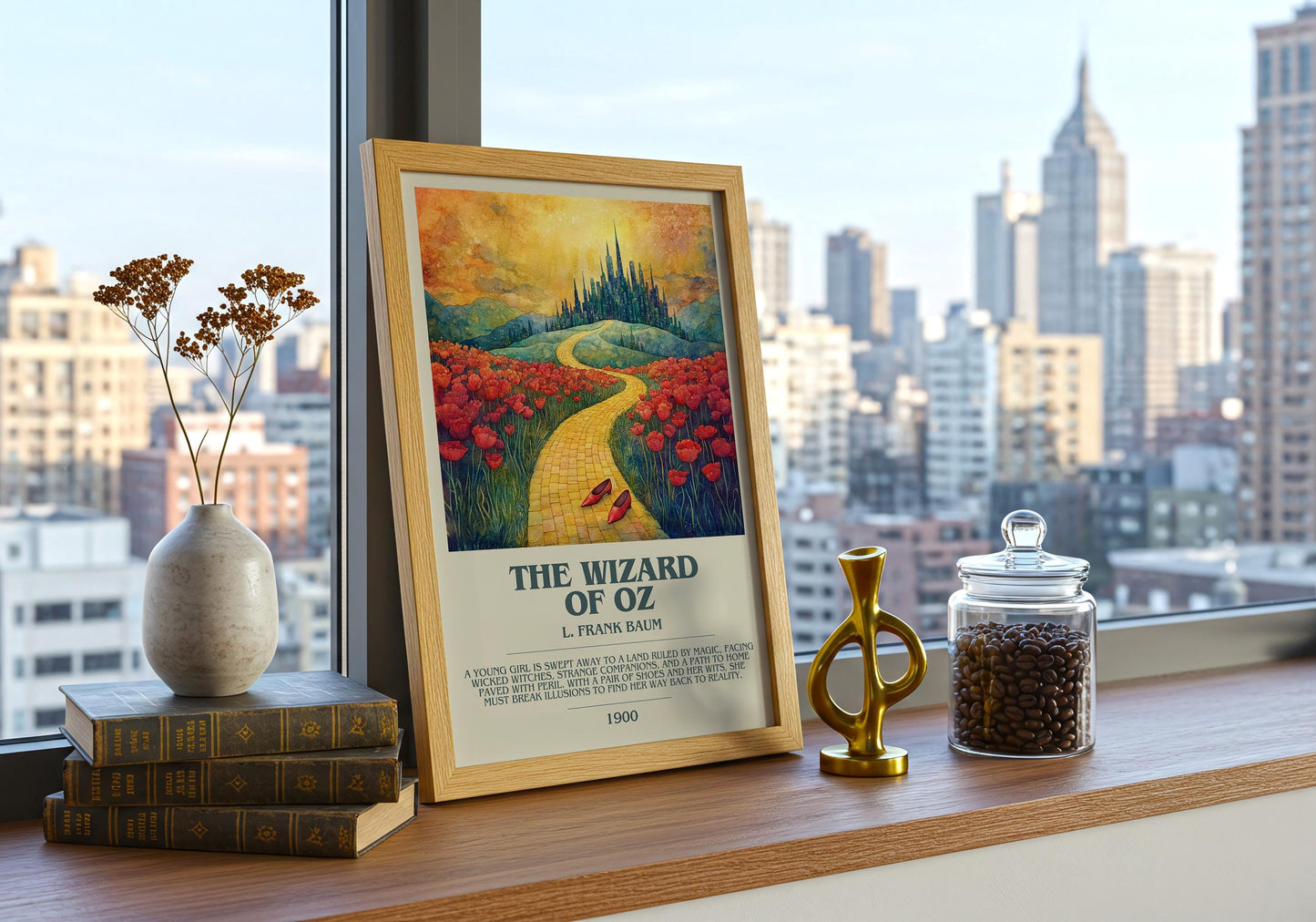 Wizard Of Oz by L. Frank Baum | Descriptive Book Poster | Modern