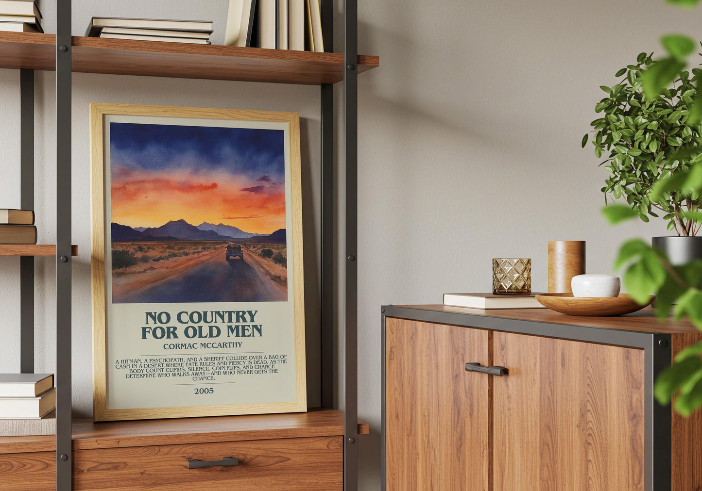 No Country For Old Men by Cormac McCarthy | Descriptive Book Poster | Modern