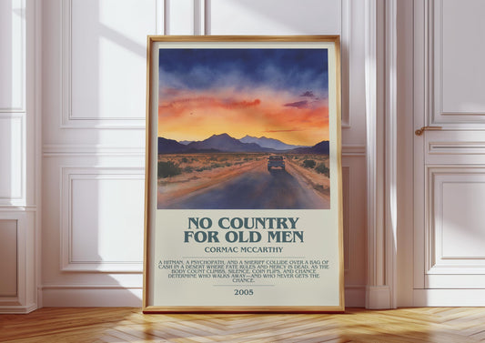 No Country For Old Men by Cormac McCarthy | Descriptive Book Poster | Modern