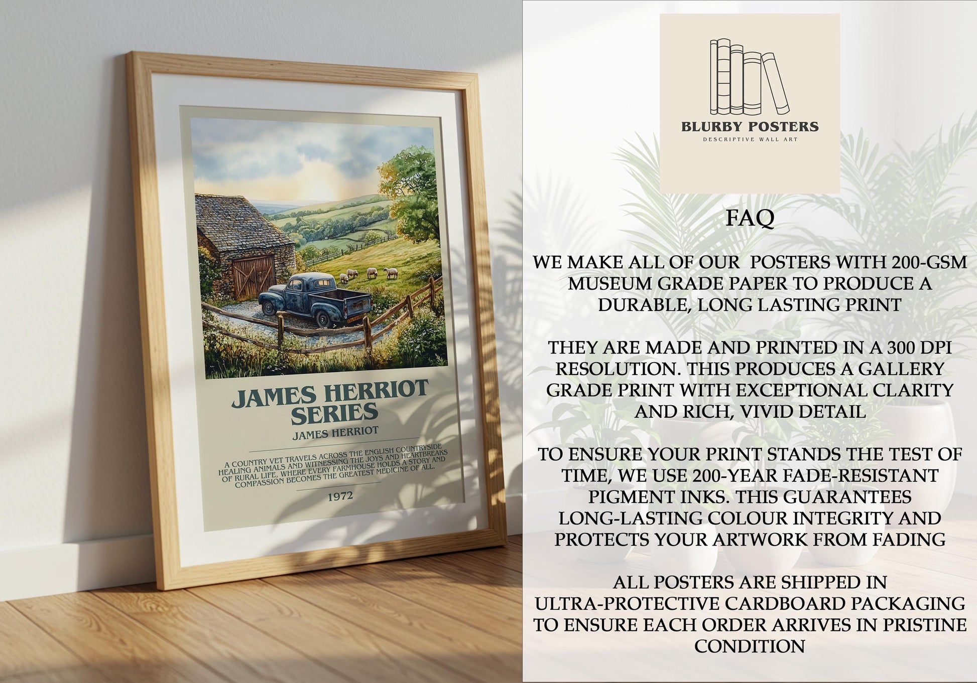 James Herriot Series by James Herriot | Descriptive Book Poster | Modern