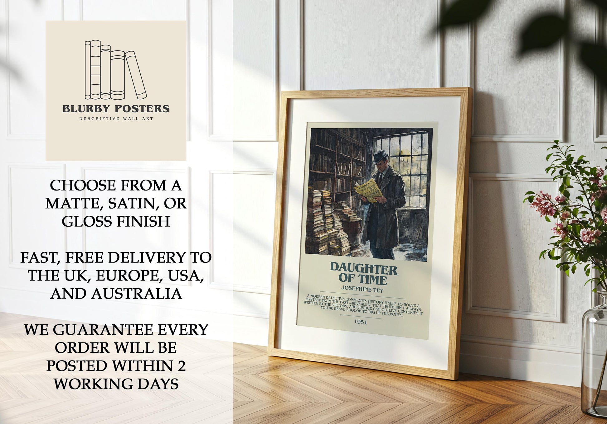 Daughter Of Time by Josephine Tey | Descriptive Book Poster | Modern