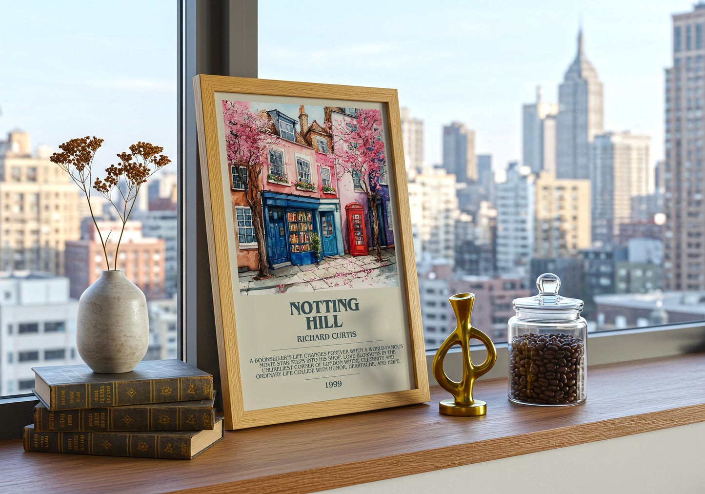 Notting Hill by Richard Curtis | Descriptive Book Poster | Modern