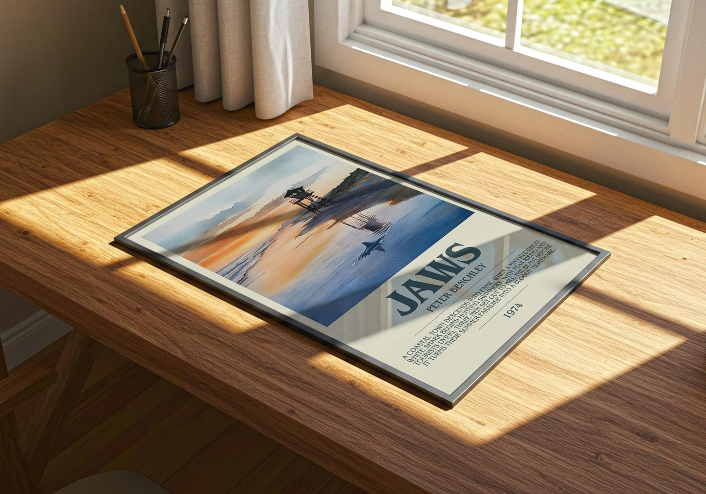 Jaws by Peter Benchley | Descriptive Book Poster | Modern