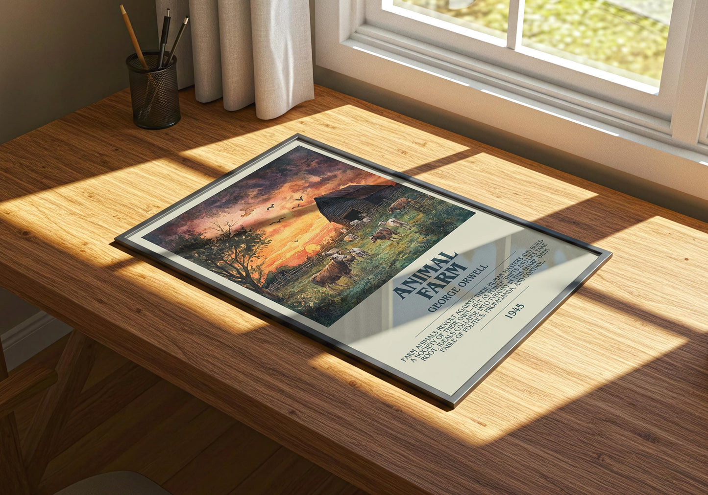 Animal Farm by George Orwell | Descriptive Book Poster | Modern