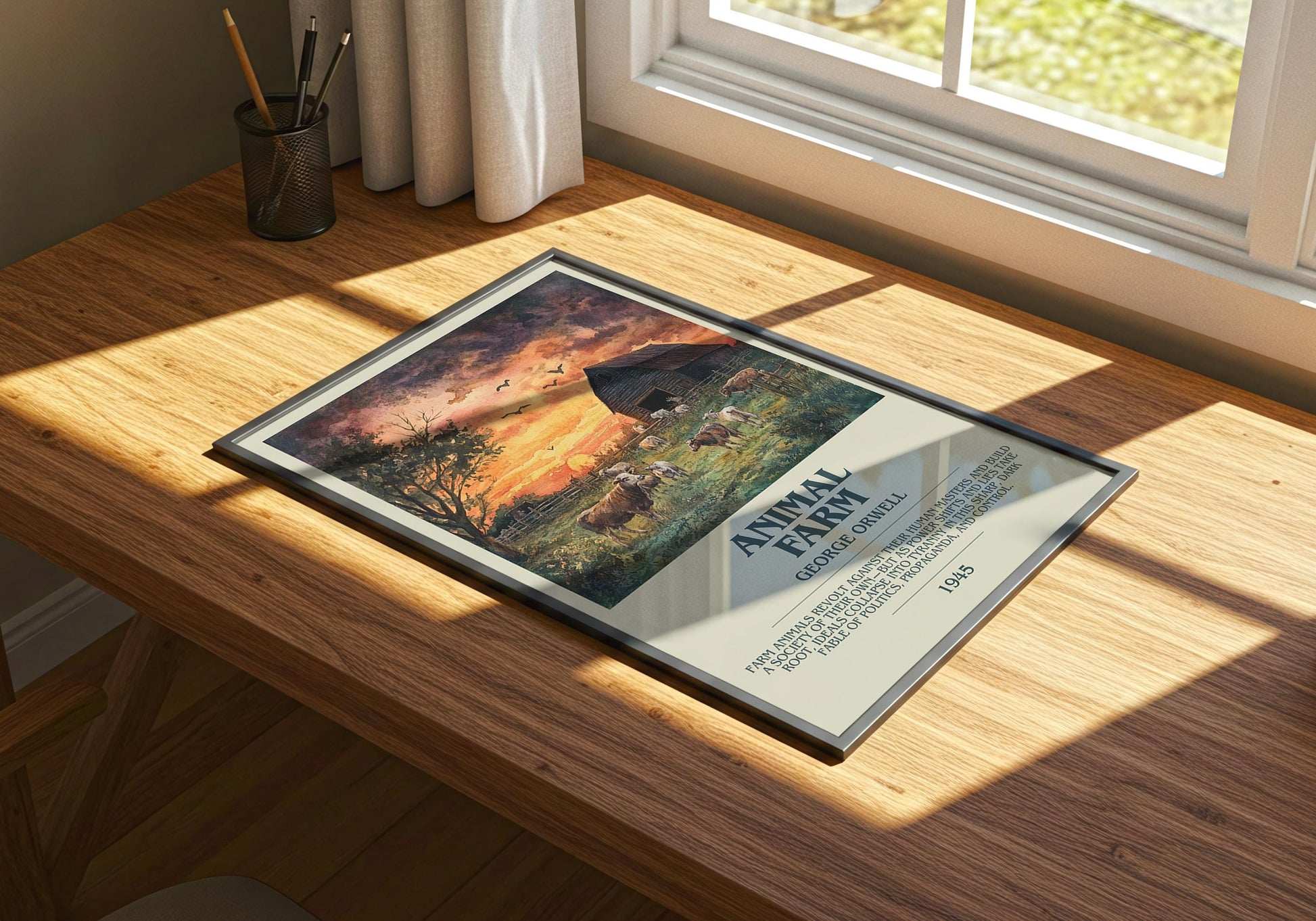 Animal Farm by George Orwell | Descriptive Book Poster | Modern