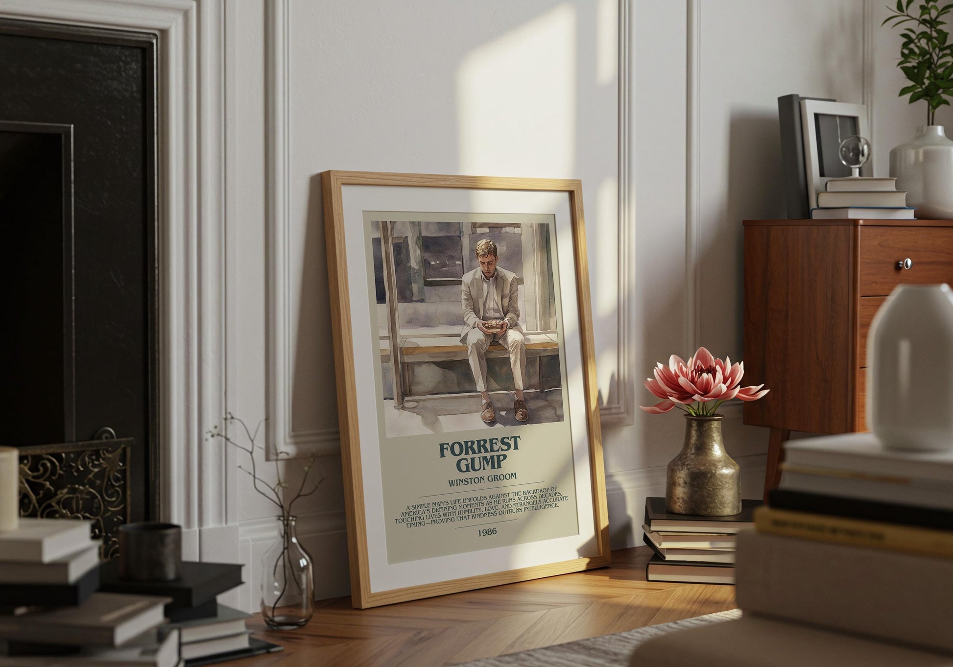 Forest Gump by Winston Groom | Descriptive Book Poster | Modern