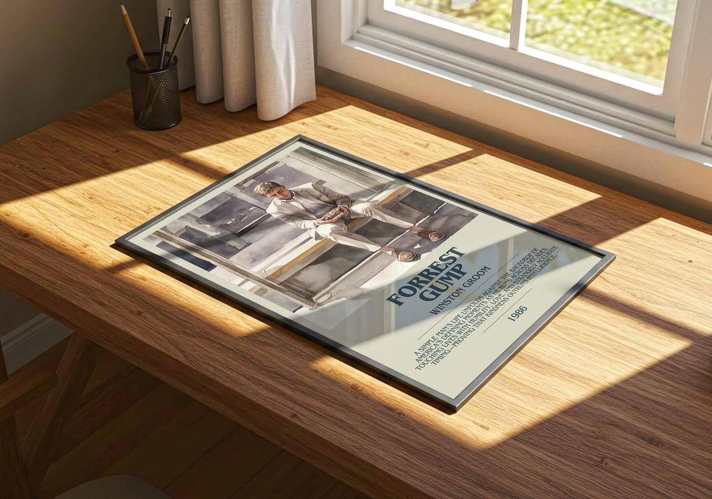 Forest Gump by Winston Groom | Descriptive Book Poster | Modern