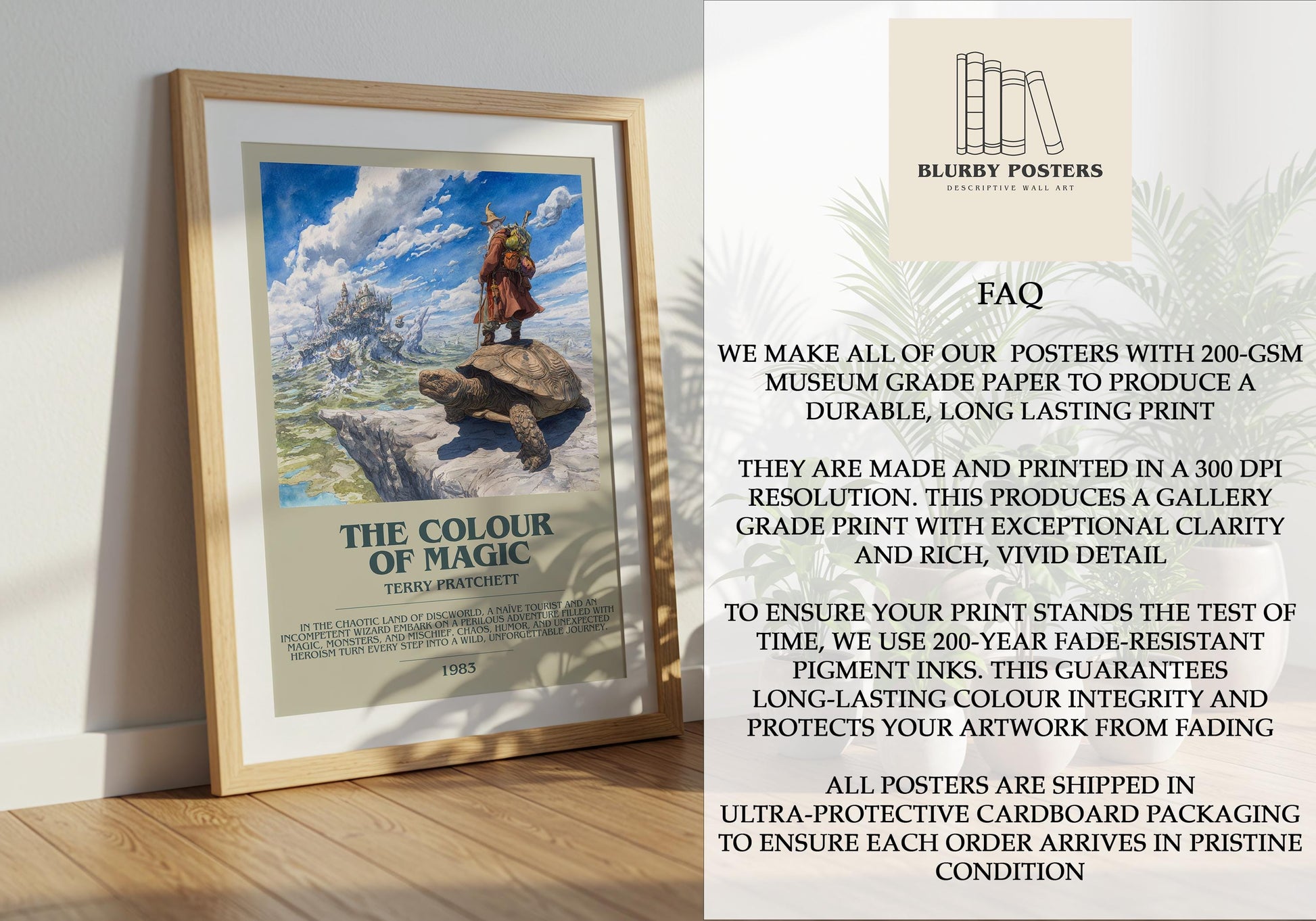 The Colour Of Magic by Terry Pratchett | Descriptive Book Poster | Modern