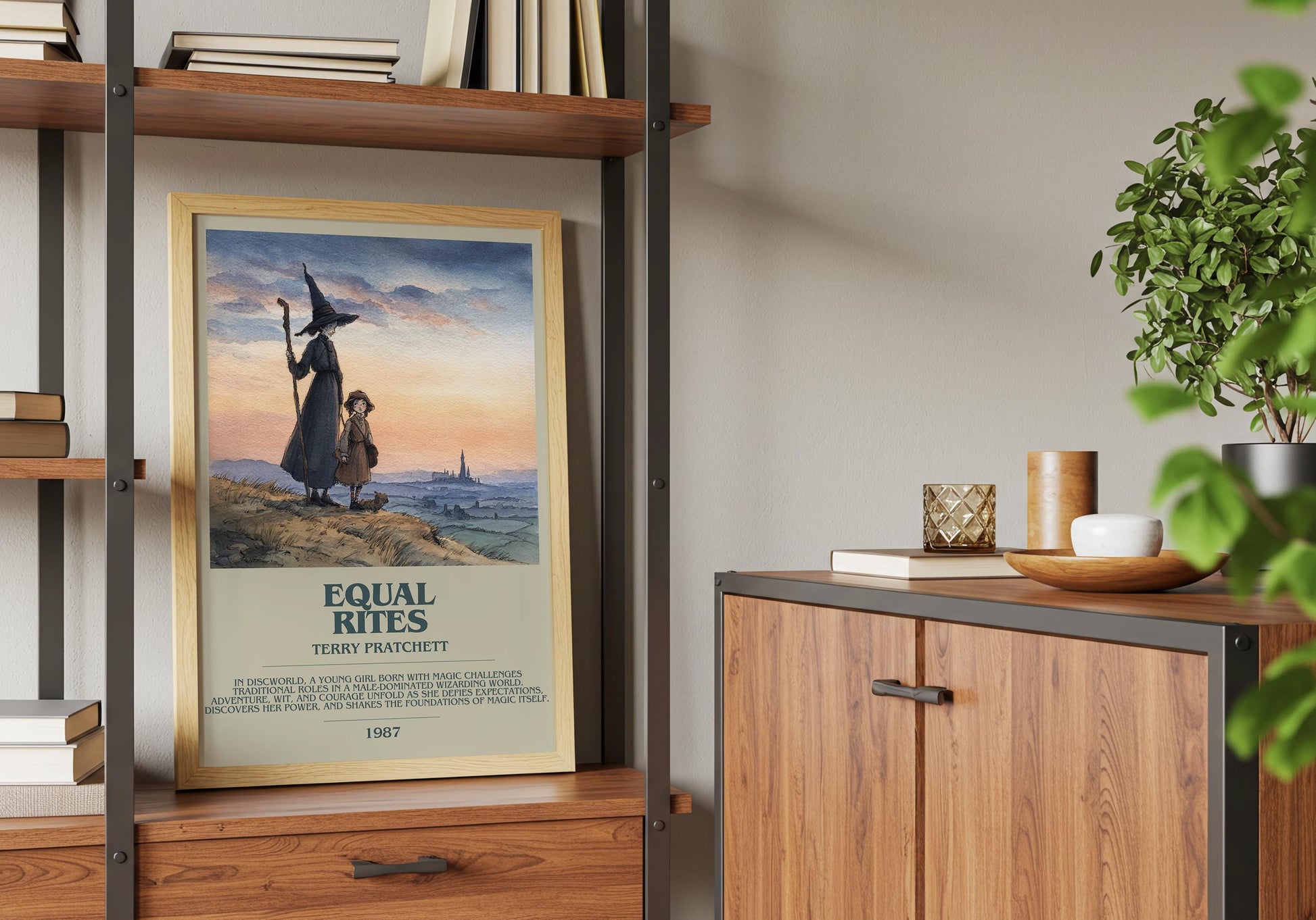 Equal Rites by Terry Pratchett | Descriptive Book Poster | Modern