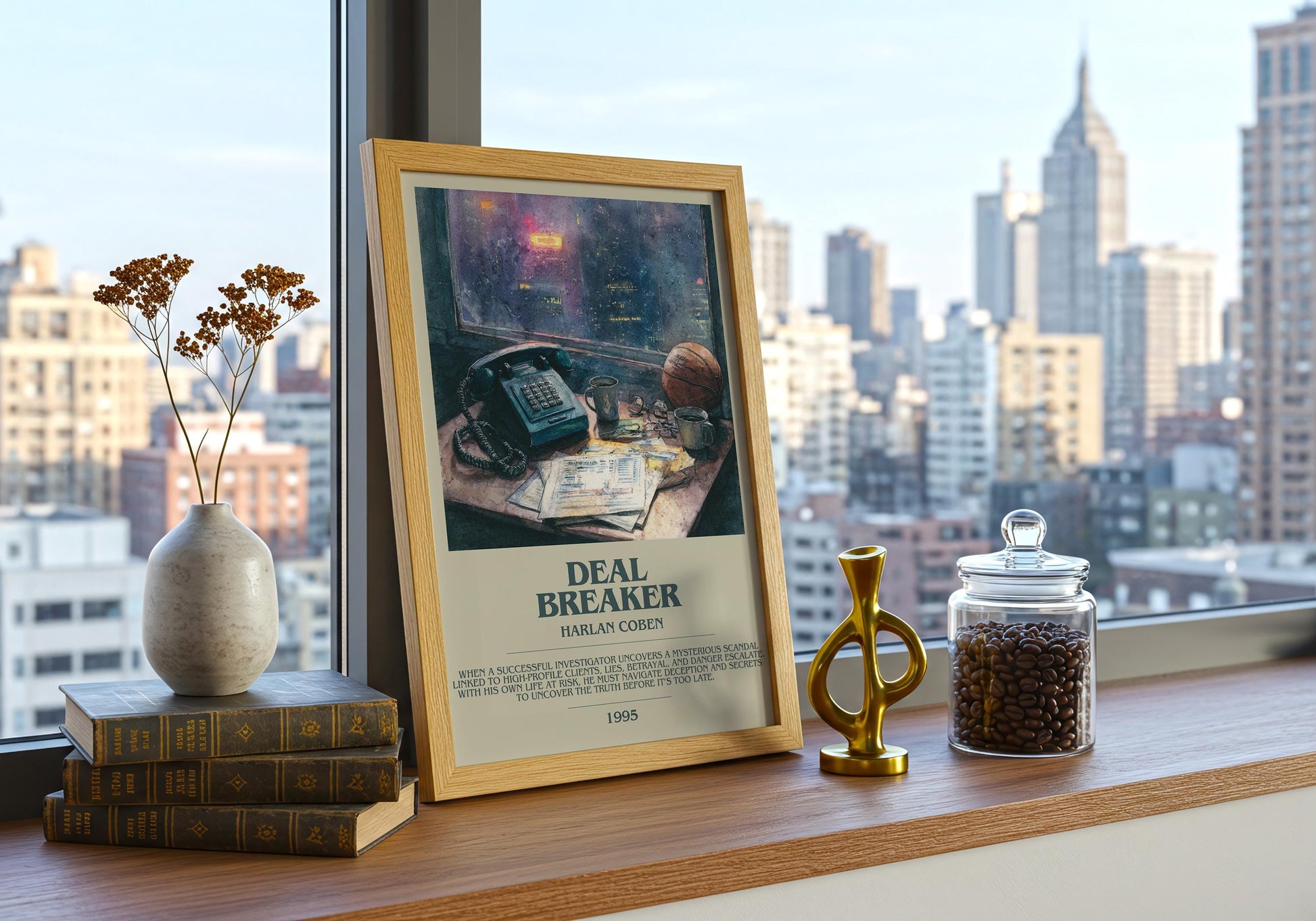 Deal Breaker by Harlan Coben | Descriptive Book Poster | Modern