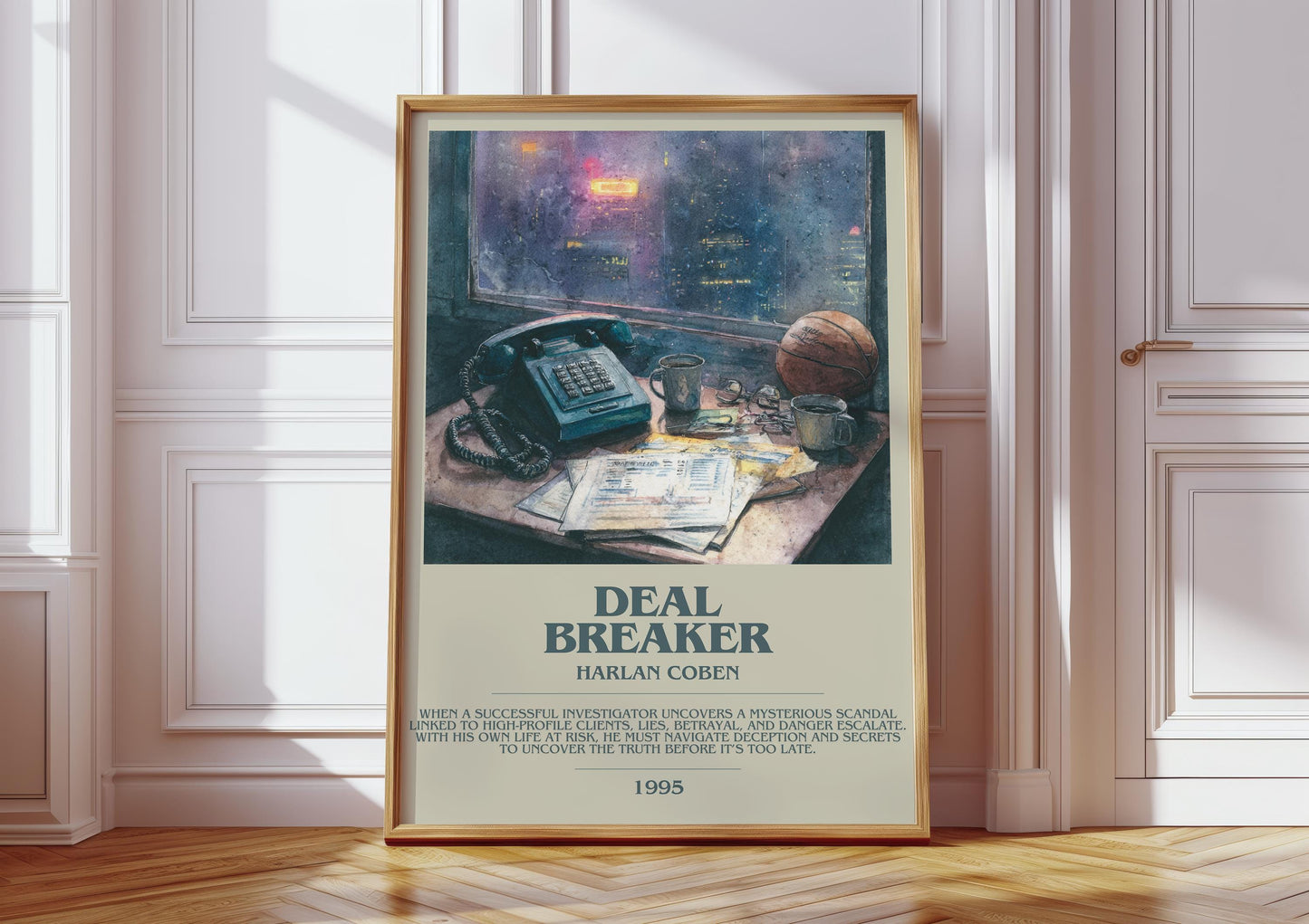Deal Breaker by Harlan Coben | Descriptive Book Poster | Modern
