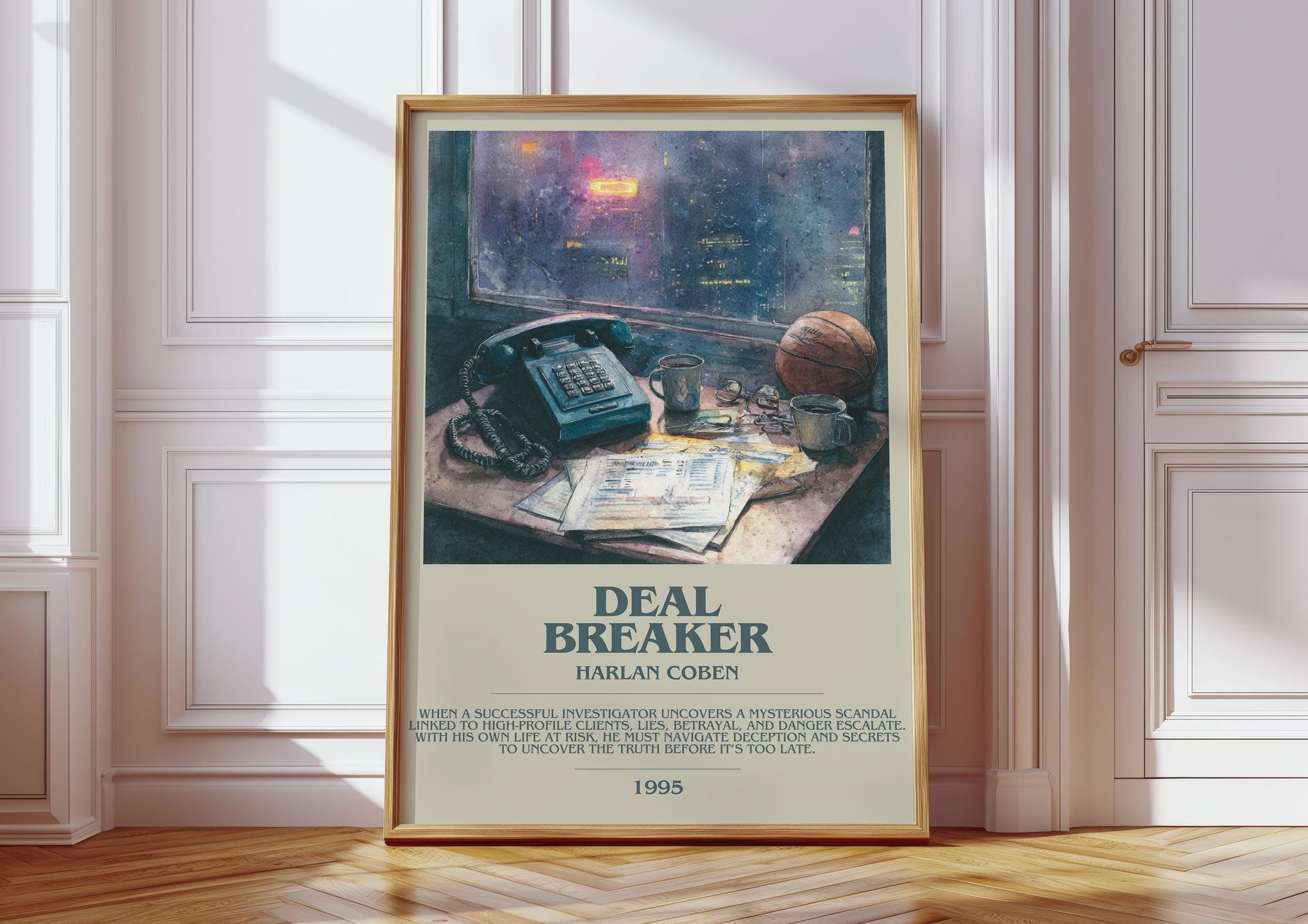 Deal Breaker by Harlan Coben | Descriptive Book Poster | Modern
