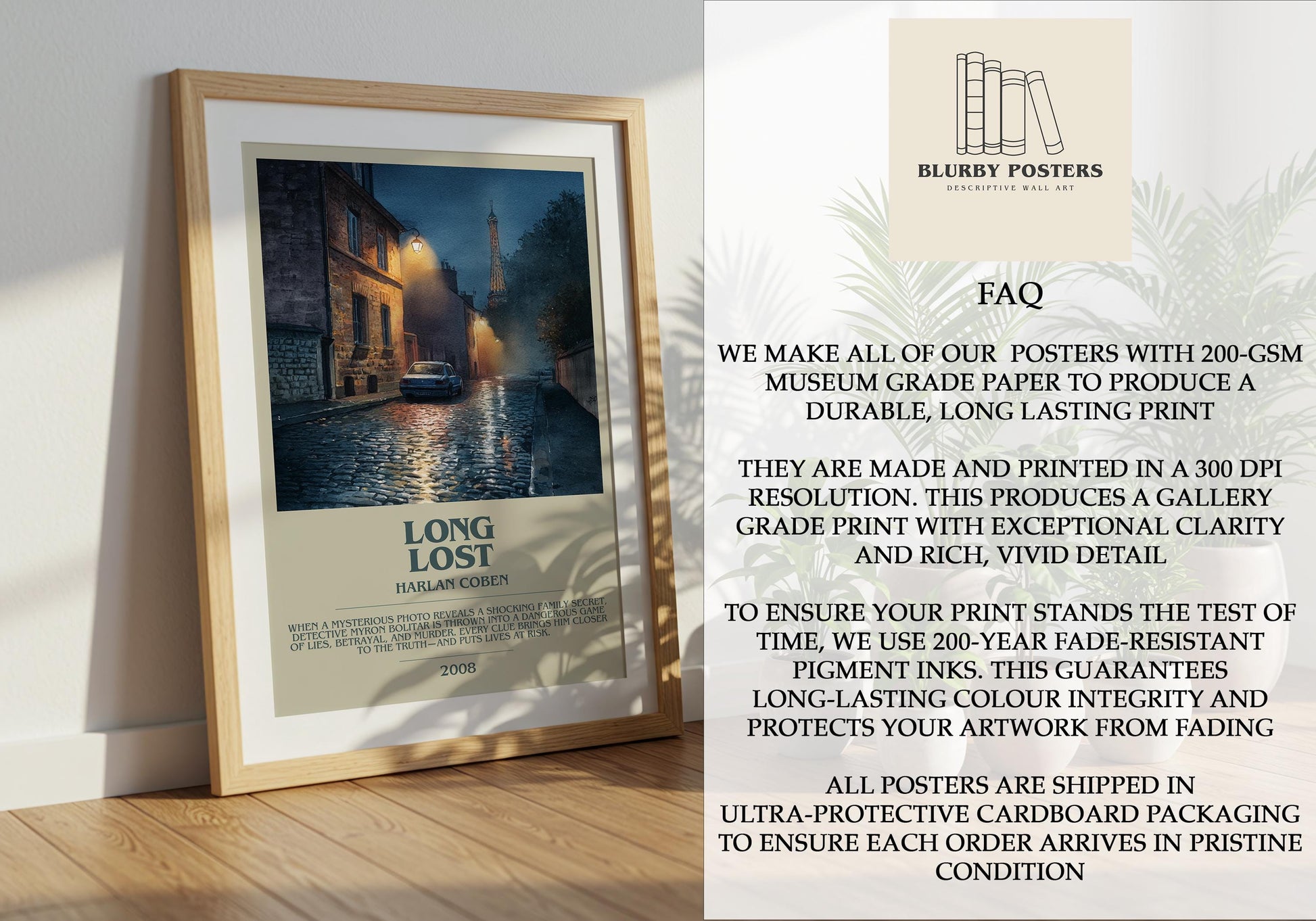 Long Lost by Harlan Coben | Descriptive Book Poster | Modern