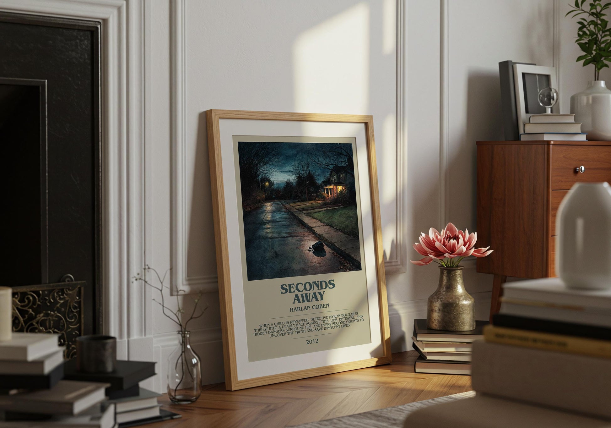 Seconds Away by Harlan Coben | Descriptive Book Poster | Modern