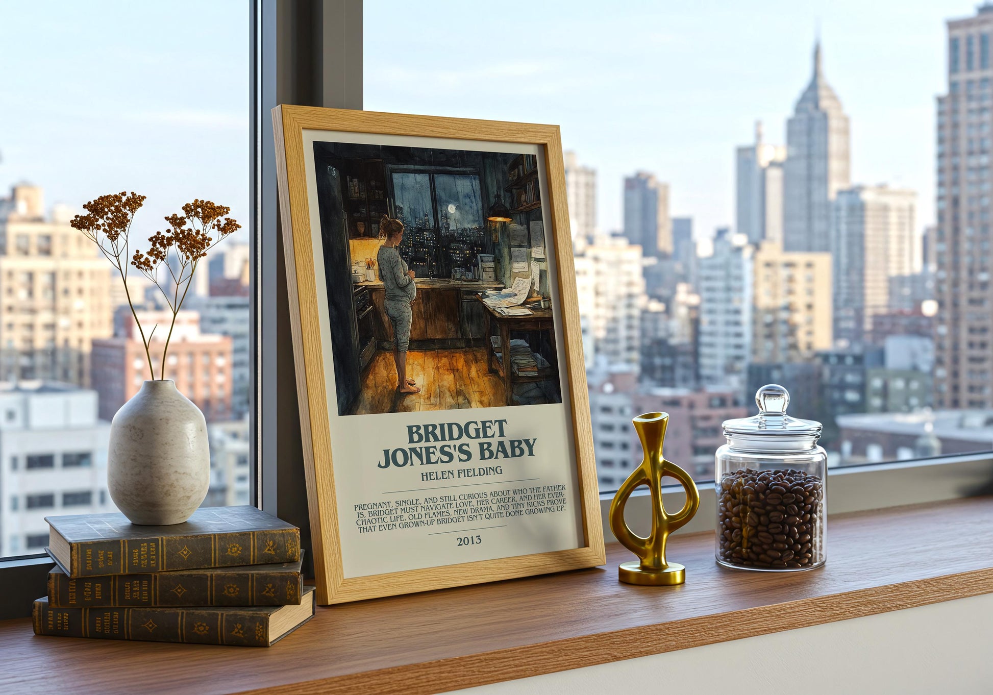 Bridget Jones's Baby by Helen Fielding | Descriptive Book Poster | Modern