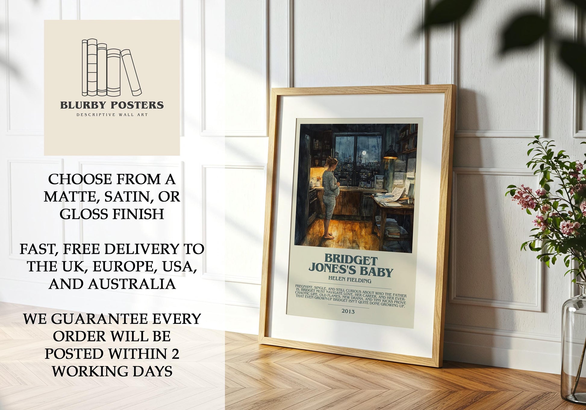 Bridget Jones's Baby by Helen Fielding | Descriptive Book Poster | Modern