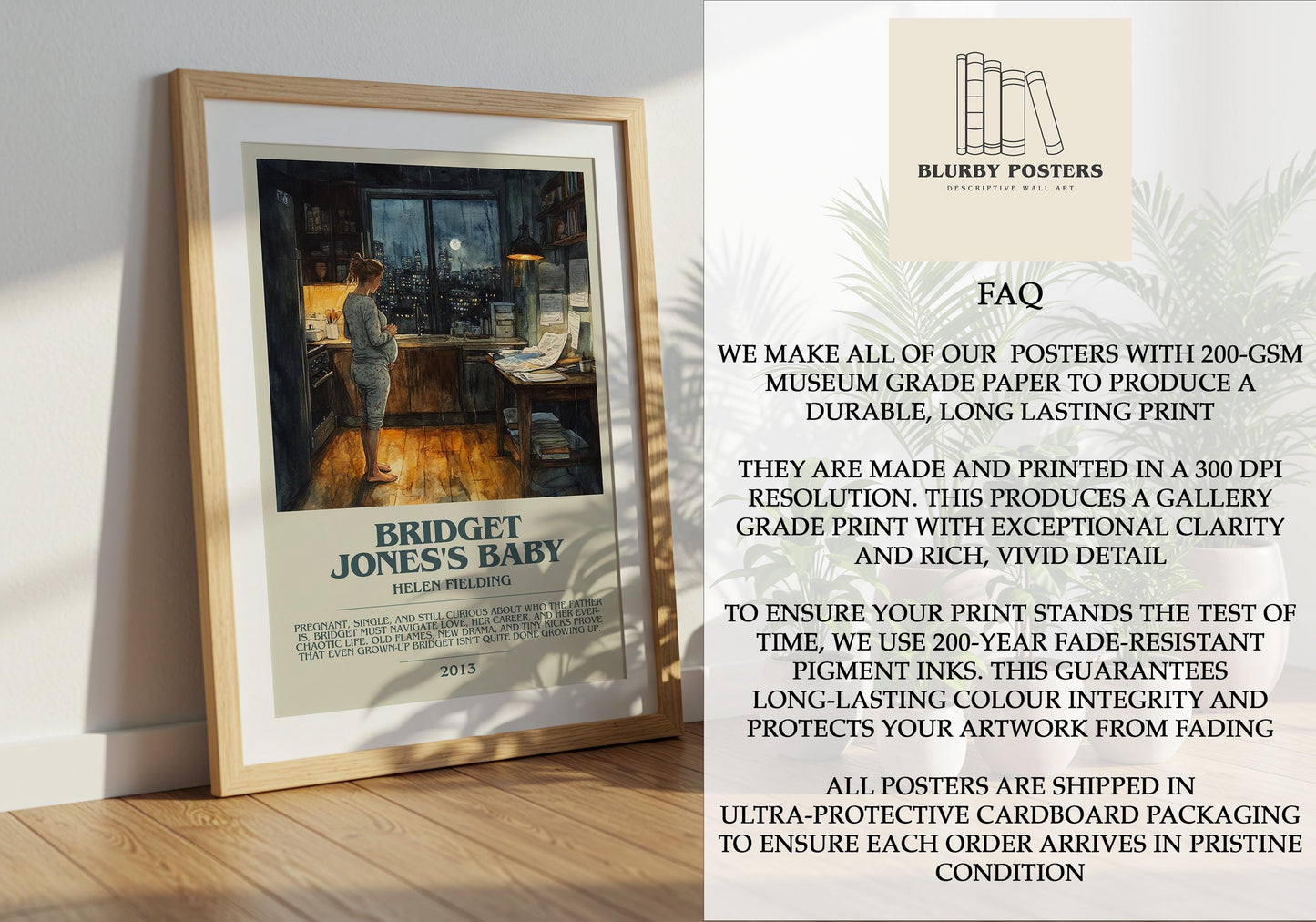 Bridget Jones's Baby by Helen Fielding | Descriptive Book Poster | Modern