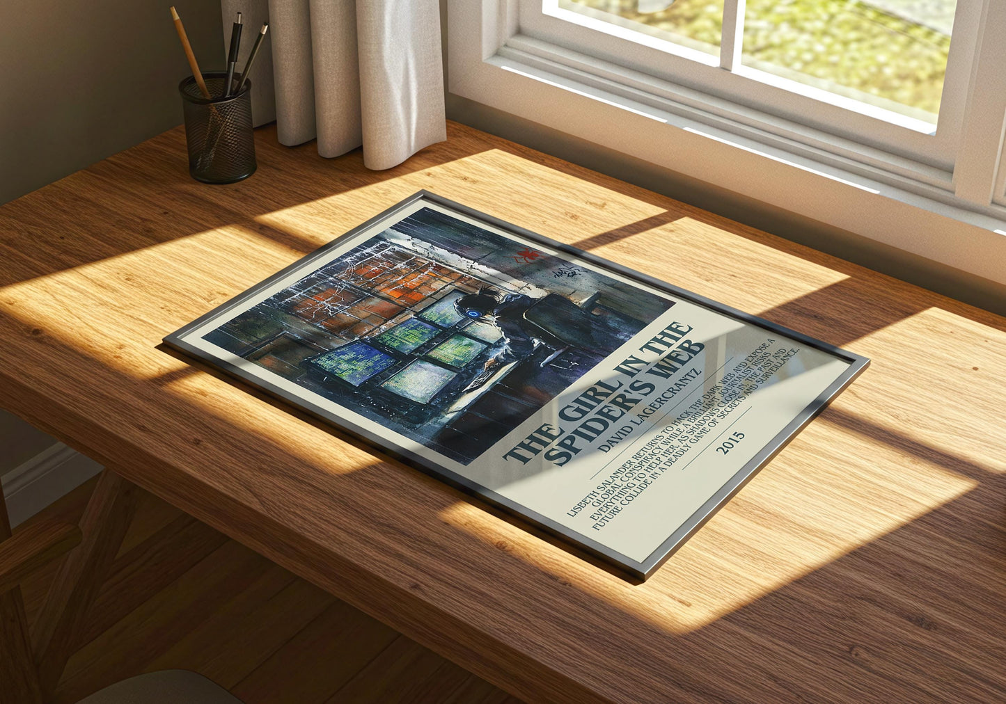 The Girl In The Spiders Web by David Lagercrantz | Descriptive Book Poster | Modern