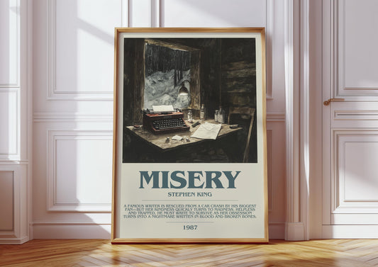 Misery by Stephen King | Descriptive Book Poster | Modern